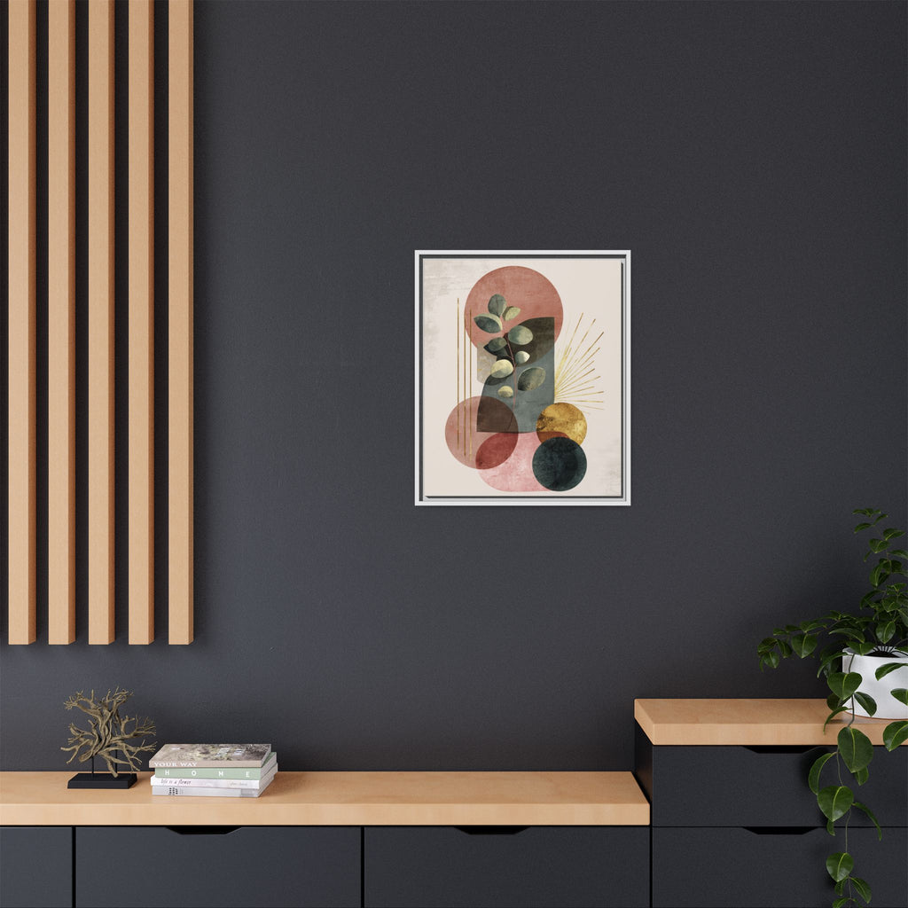 Botanical Geometric Symphony: Eucalyptus Harmony, Metallic Intersections, Modern Earth Tones   |   Custom Orders Accepted