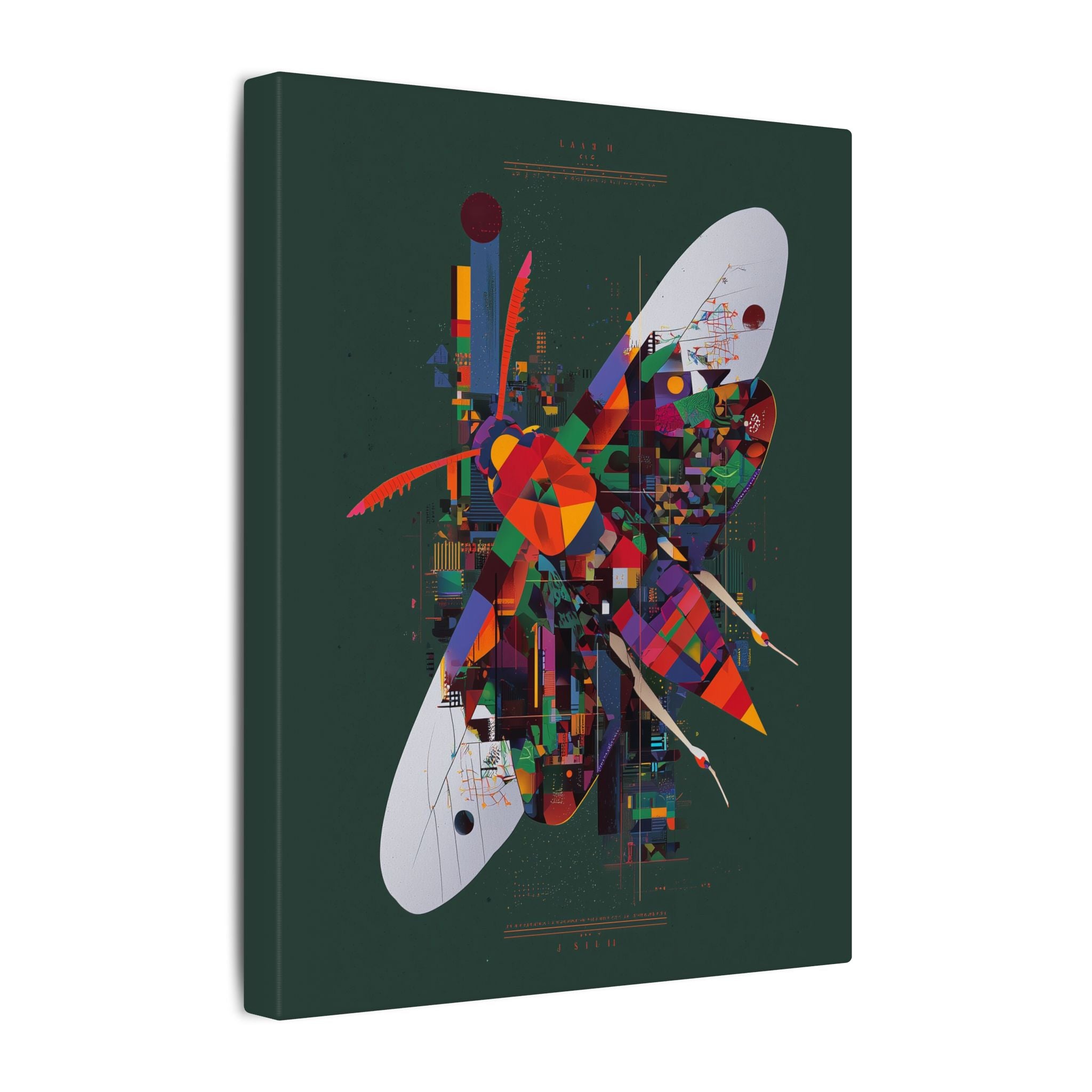 Metamorphic Geometry: Digital Cubist Butterfly, Urban Fragmentation Landscape   |    Custom Orders Available
