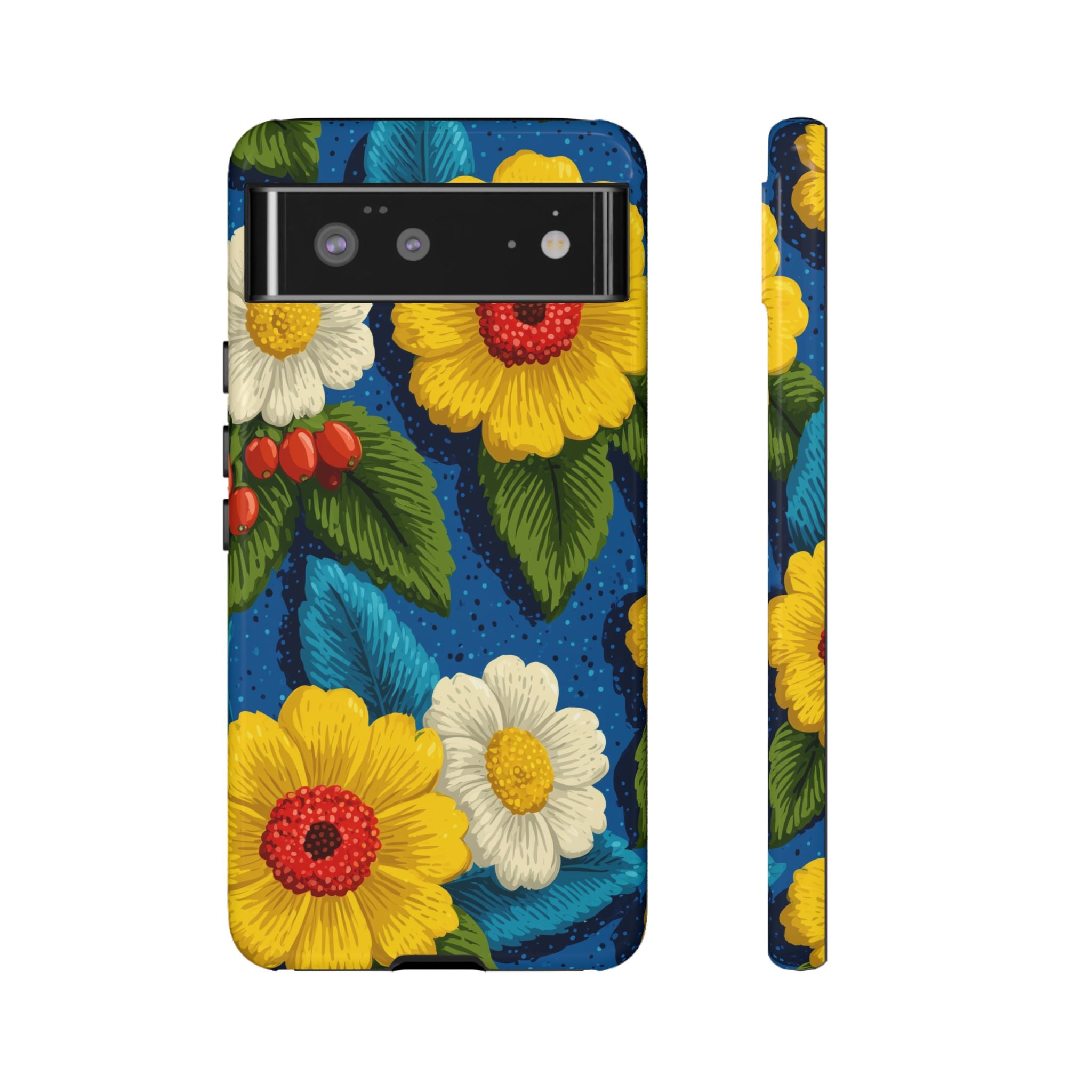 Summer Tough Cases: Floral Fine Art Phone Case, Fun Beach Vibe Phone Accessory, Summer Travel Gift, Colorful Phone Cover, Casual Style Tech