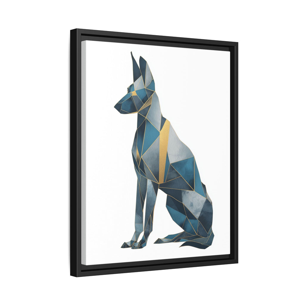 Geometric Canine Mosaic: Fractured Blue Shepherd, Modern Polygonal Art   |  Personalized & Custom Orders Available