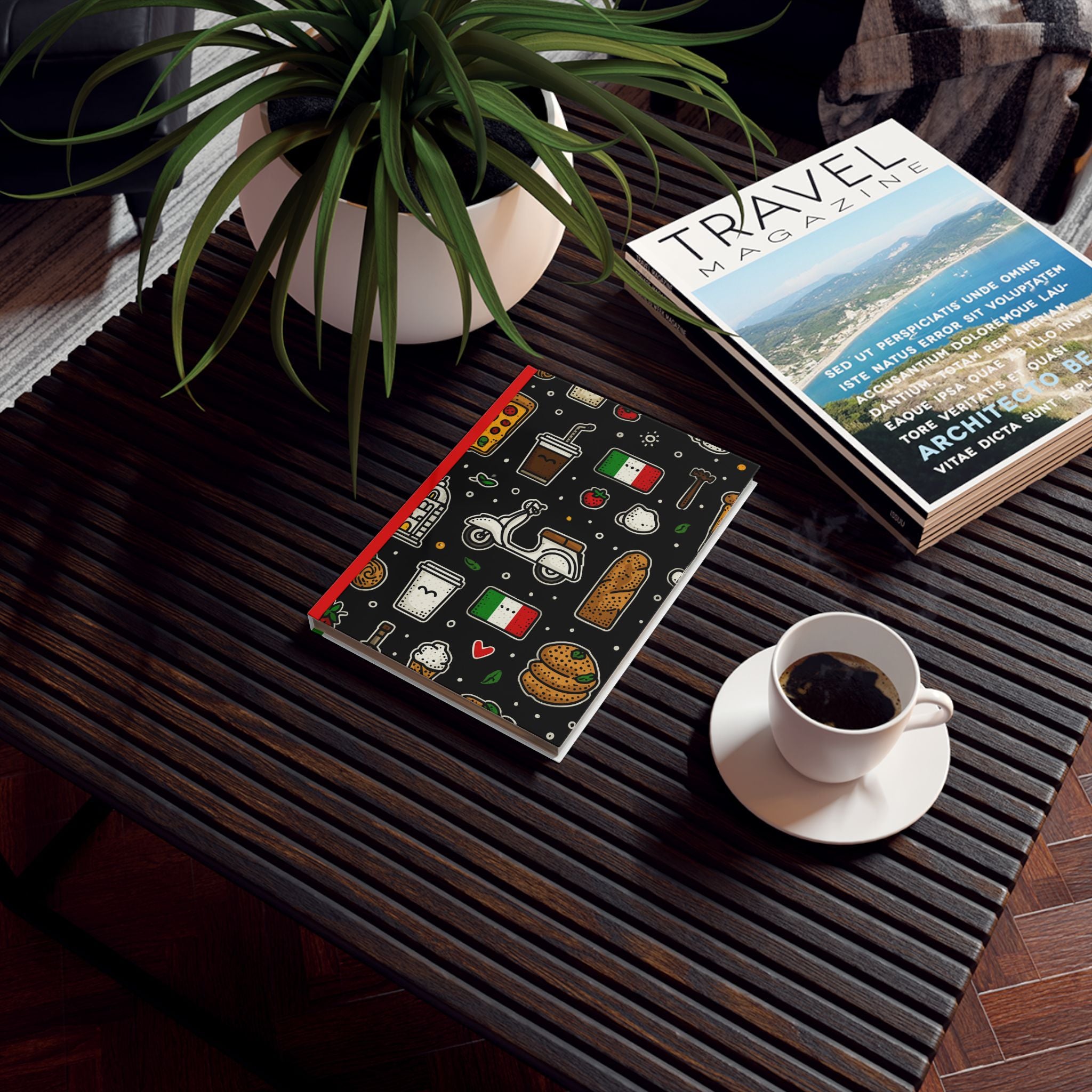 Bella Italia: Italian Icons Collage, Vintage Scooter Art, Culinary Culture Illustration | Custom Orders Accepted