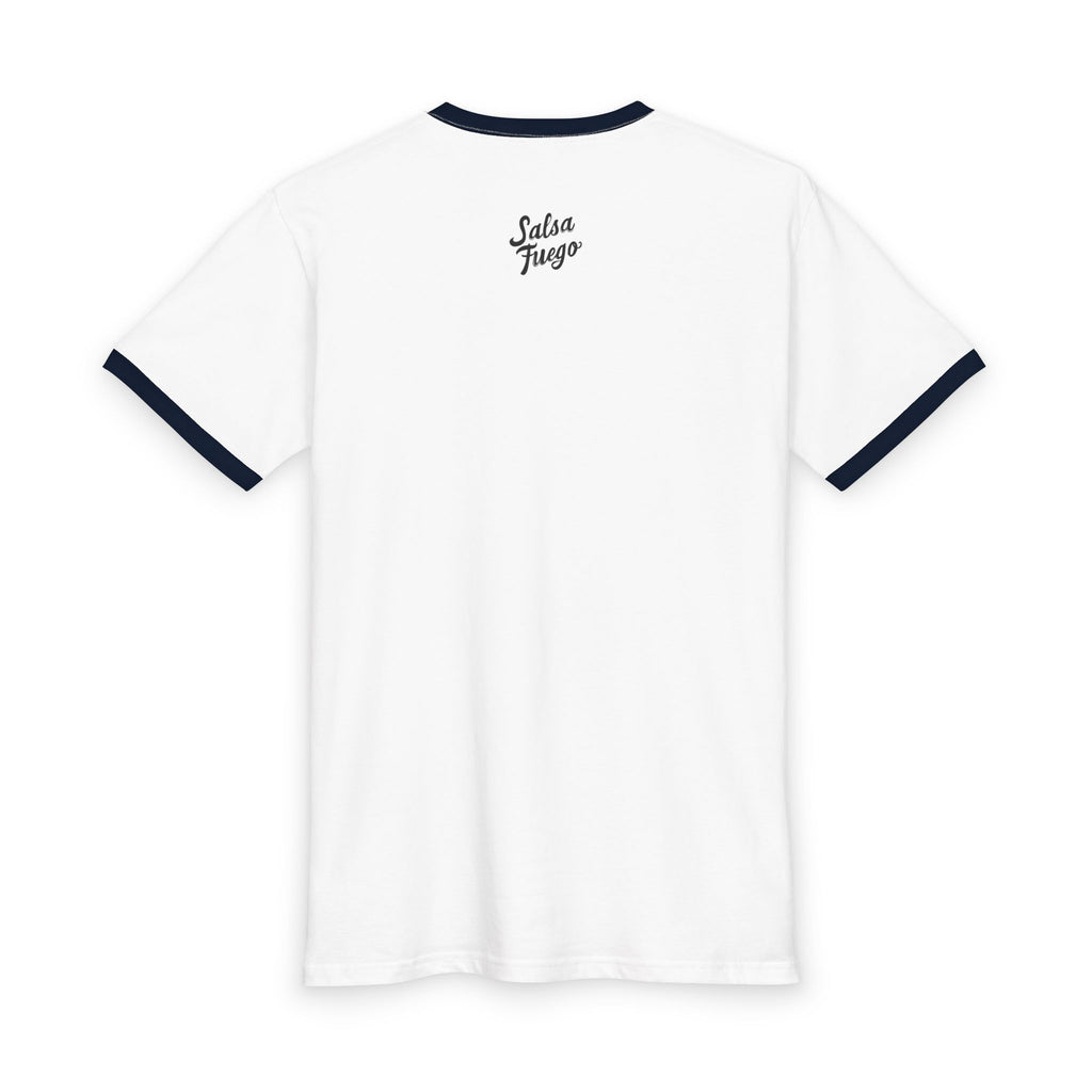 Salsa Fuego Ringer Tee — Spicy Latin Dance & Salsa Shirt (Cotton)