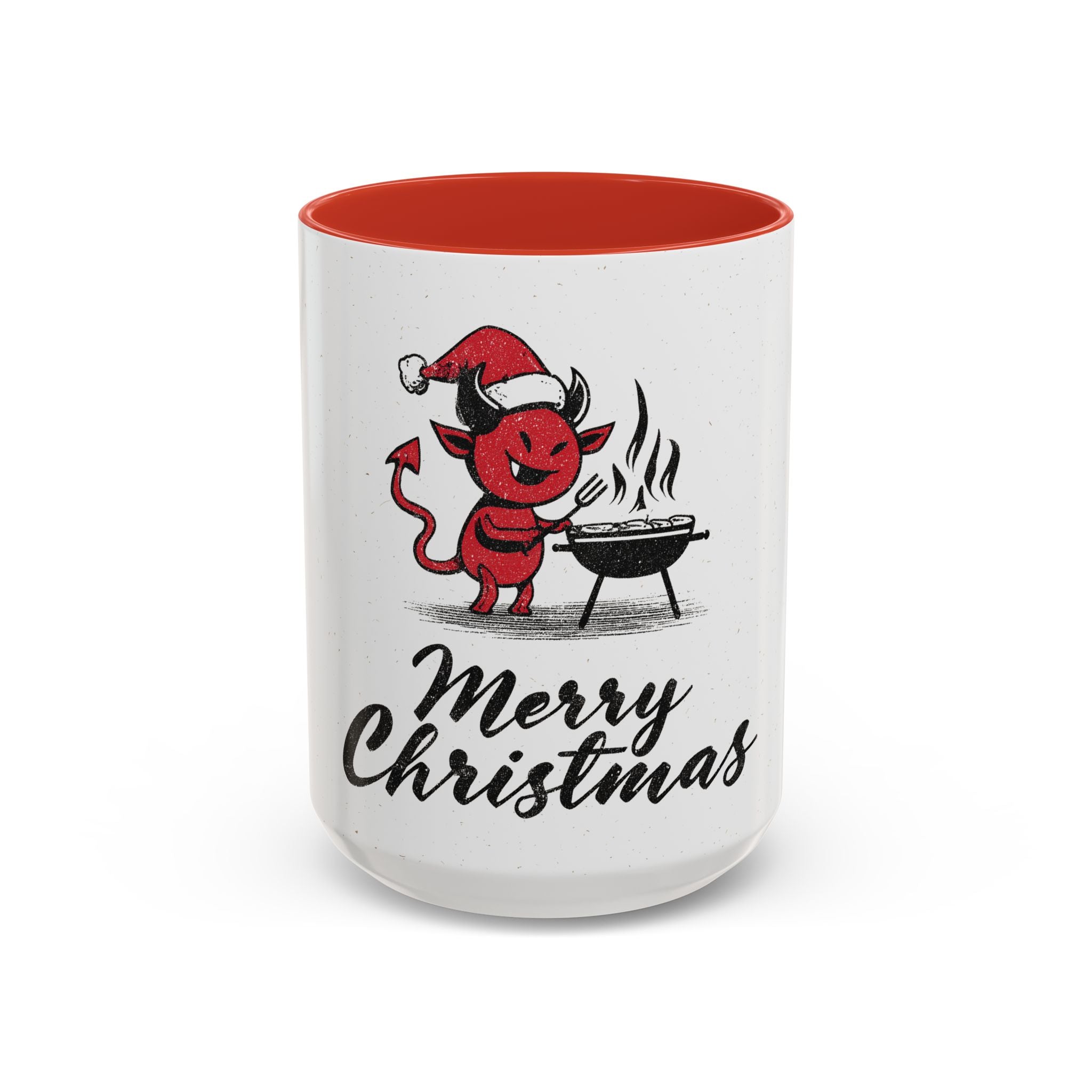 Funny Christmas Coffee Mug - Merry Christmas Devil Design, Holiday Gift, Seasonal Decor, Cute Mug, Kitchen Accessory