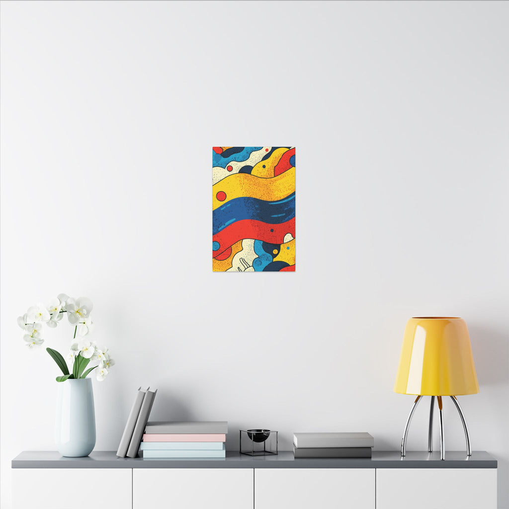 Fluid Dynamics: Retro Abstract Shapes, Mid-Century Modern Motion, Geometric Color Waves   |   Custom Orders Accepted