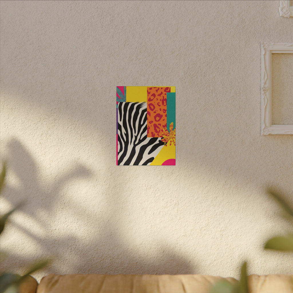 Copy of Pop Geometry: Zebra Leopard Fusion, Geometric Color Block, Modern Abstract Design   |   Custom Orders Accepted
