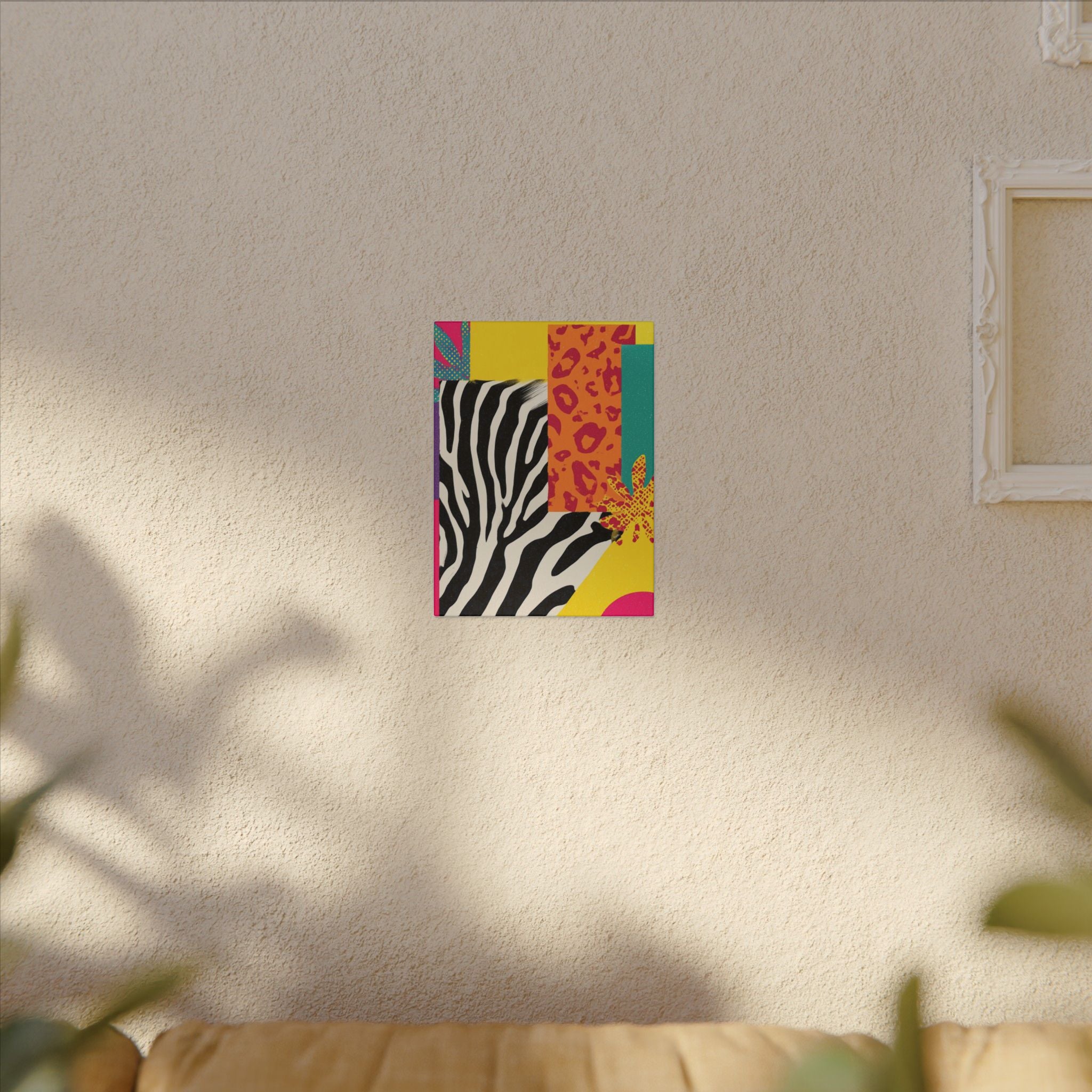 Copy of Pop Geometry: Zebra Leopard Fusion, Geometric Color Block, Modern Abstract Design   |   Custom Orders Accepted