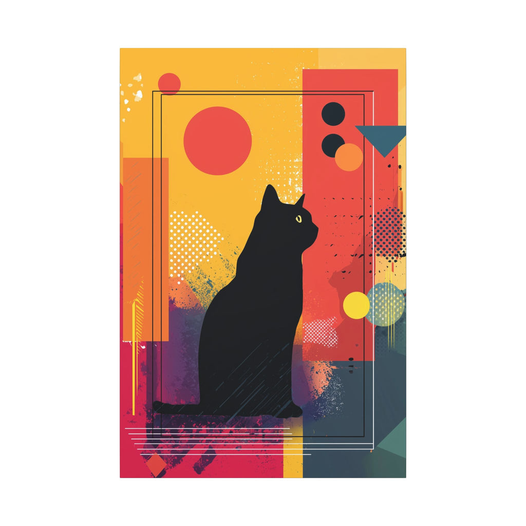 Feline Fusion: Geometric Kaleidoscope, Abstract Digital Art, Colorful Pop Silhouette   |  Personalized & Custom Orders Available