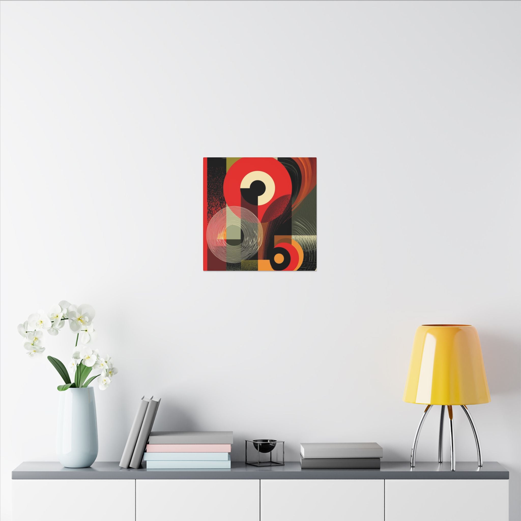 Geometric Convergence: Mid-Century Modern Abstract, Constructivist Design Principles, Bold Chromatic Composition   |   Custom Orders