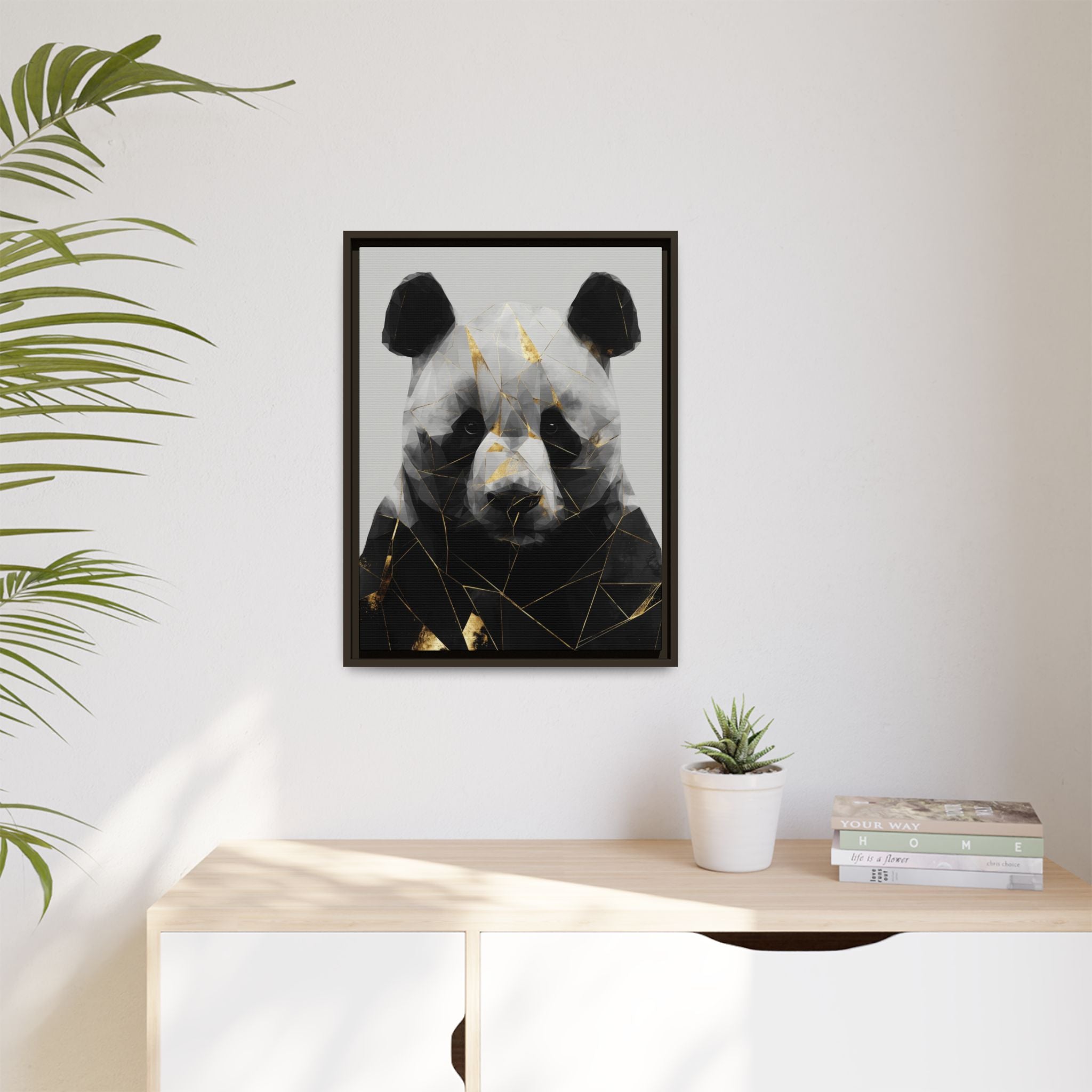 Fractured Panda: Geometric Wildlife Art, Low-Poly Contemporary Portrait   |  Personalized & Custom Orders Available