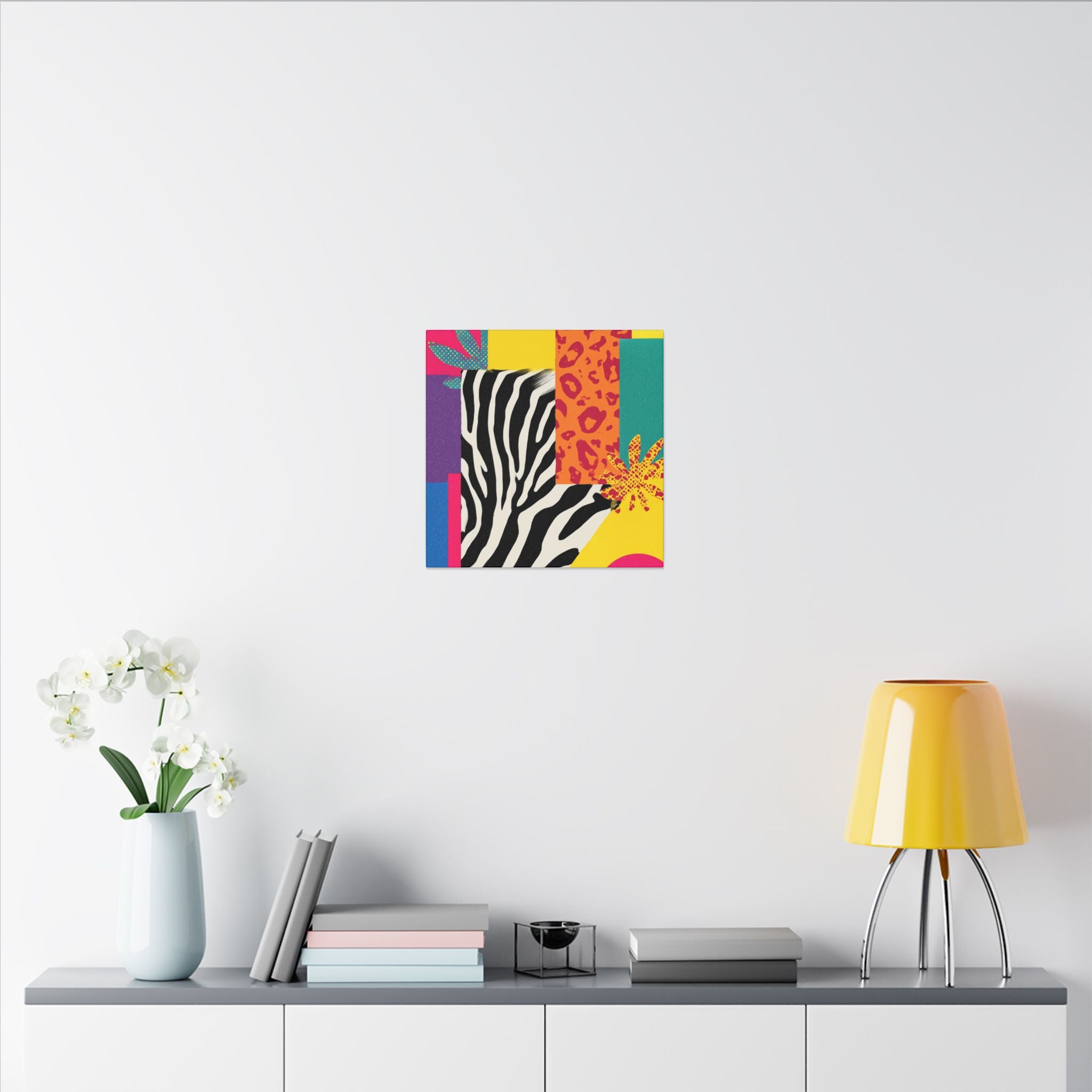Pop Geometry: Zebra Leopard Fusion, Geometric Color Block, Modern Abstract Design   |   Custom Orders Accepted