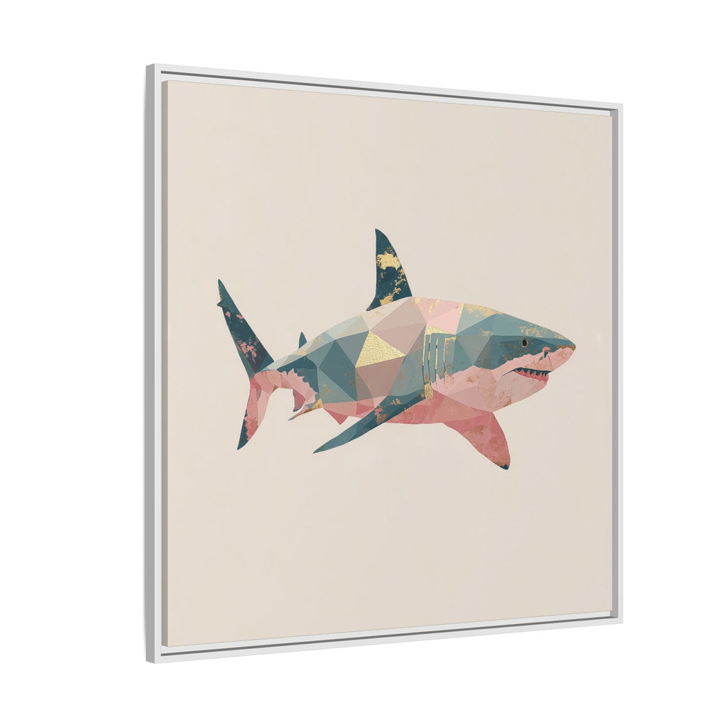 Geometric Shark Spectrum: Polygonal Marine Predator, Abstract Metallic Design   |  Personalized & Custom Orders Available
