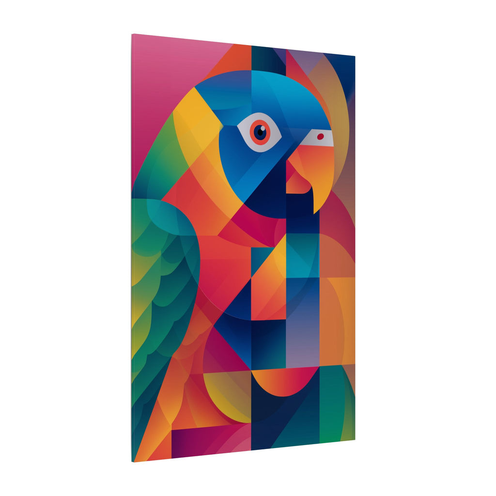 Prismatic Parrot: Cubist Digital Art, Geometric Color Explosion   |    Custom Orders Available