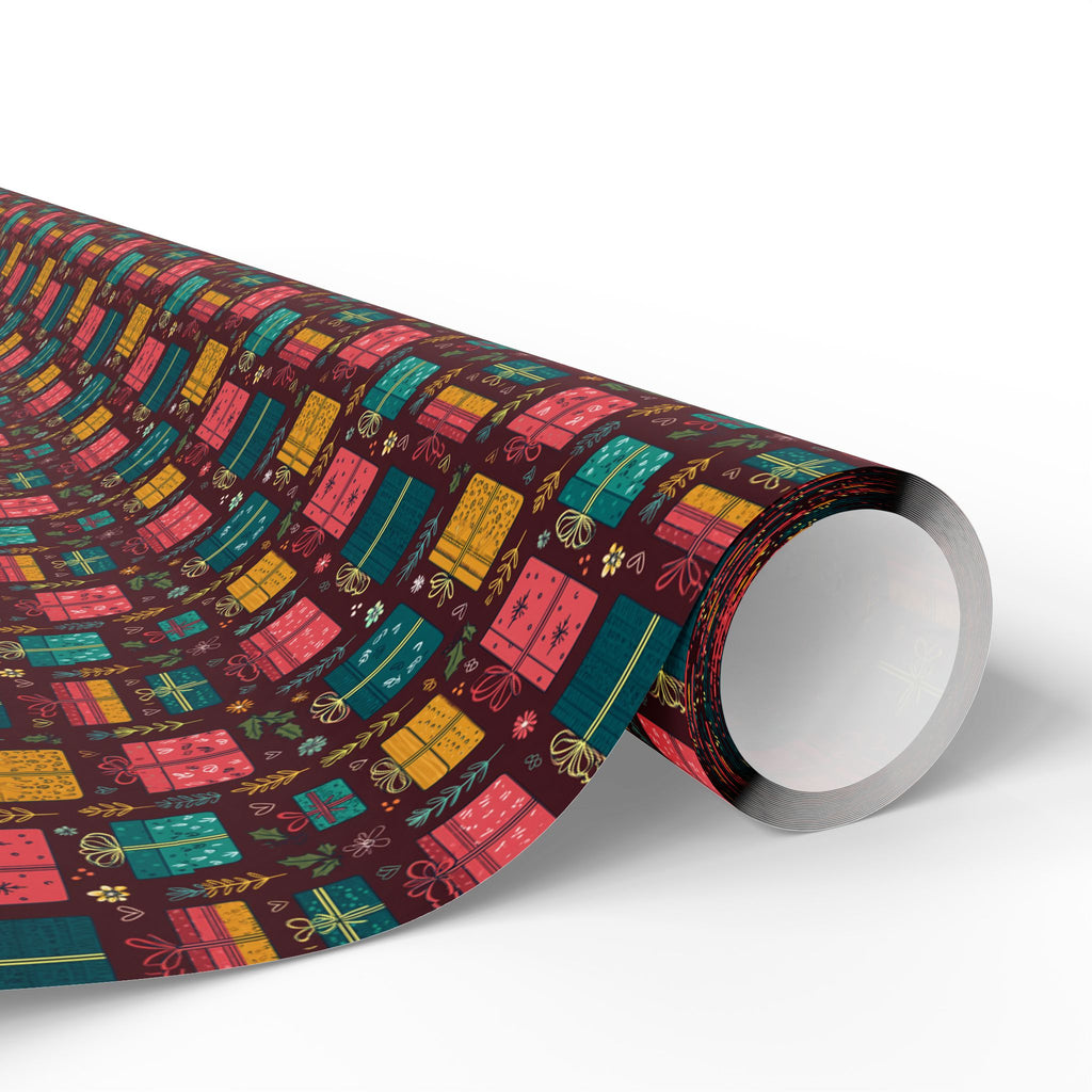 Wrapping Paper Roll — Festive Pizza & Party Food Pattern Gift Wrap