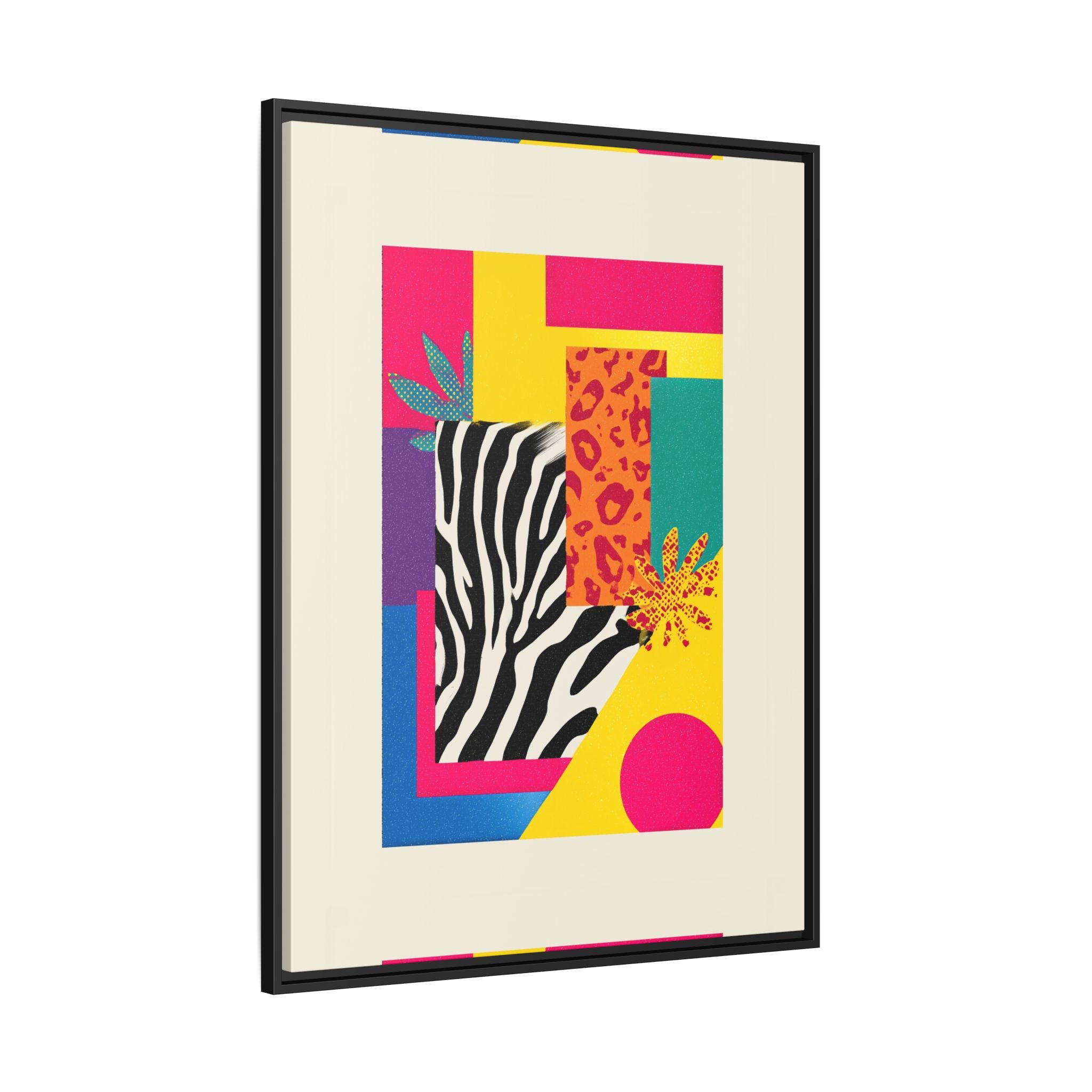 Zebra Stripes & Leopard Spots: 80s Pop Art Design, Memphis Style Graphic, Geometric Color Block Pattern   |   Custom Orders Accepted