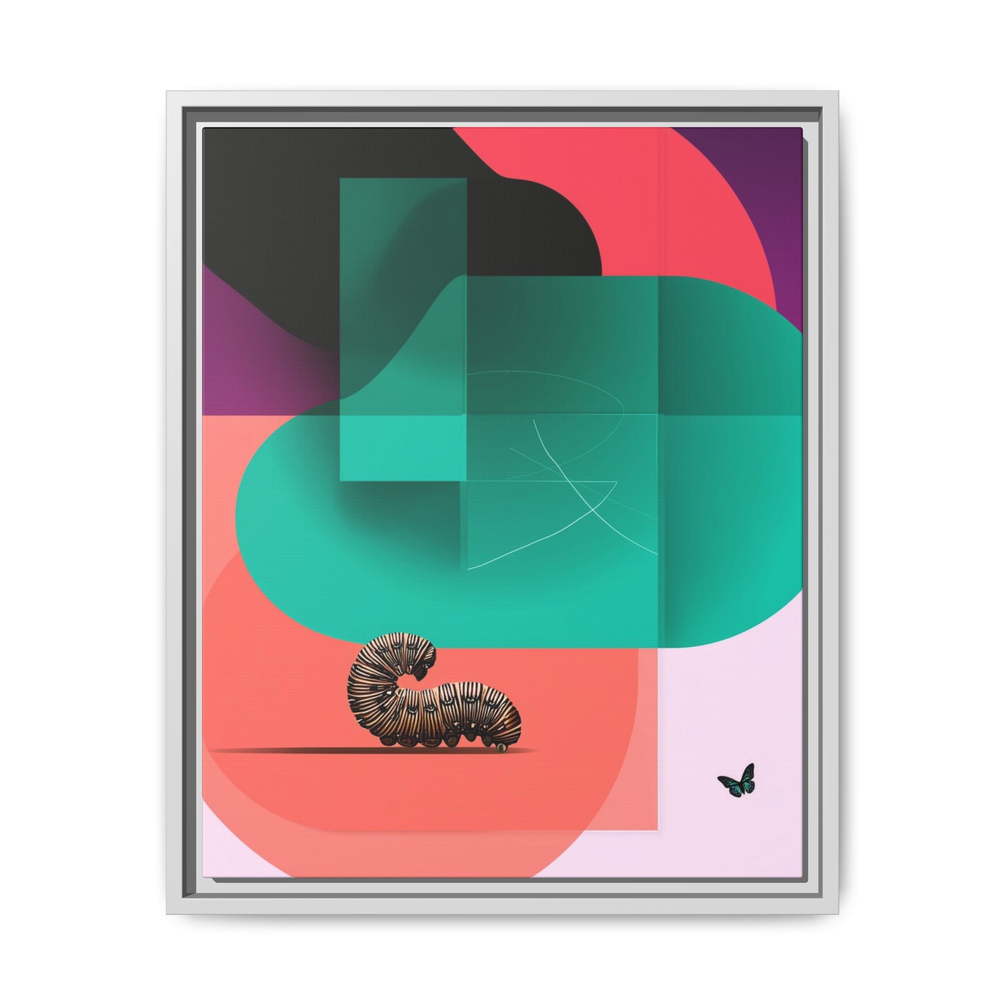 Metamorphosis Geometry Framed Print : Vintage Botanical Illustration, Abstract Geometric Design   |  Personalized & Custom Orders Available