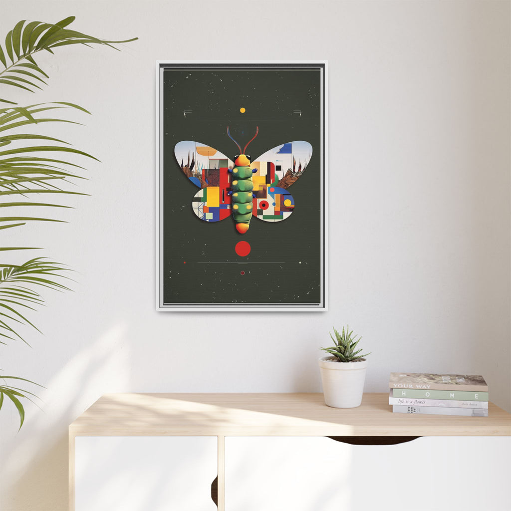 Geometric Butterfly Framed Print : Digital Cubist Interpretation, Modernist Entomological Design   |  Personalized & Custom Orders Available