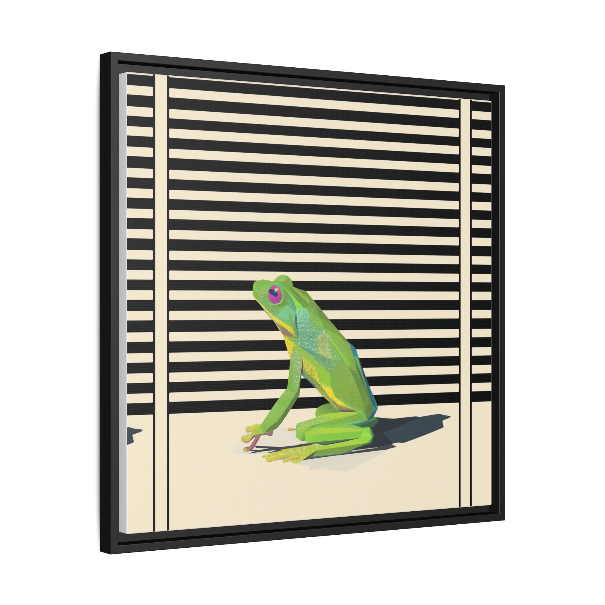 Geometric Frog Persona: Modern Wildlife Illustration, Vibrant Graphic Design   |  Personalized & Custom Orders Available