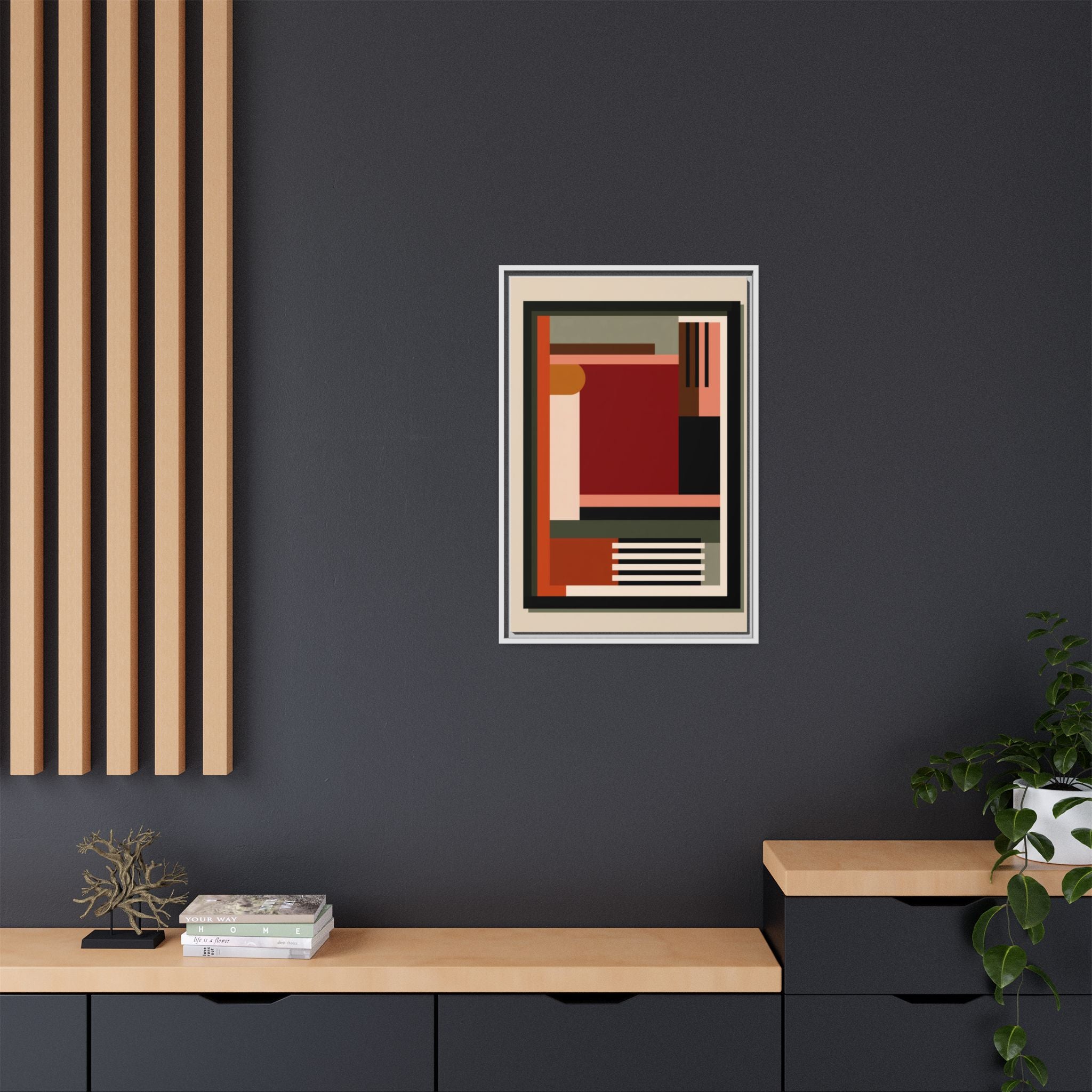 Architectural Geometries: Modern Abstract Composition, Bauhaus-Inspired Design, Geometric Color Blocking   |   Custom Orders Accepted