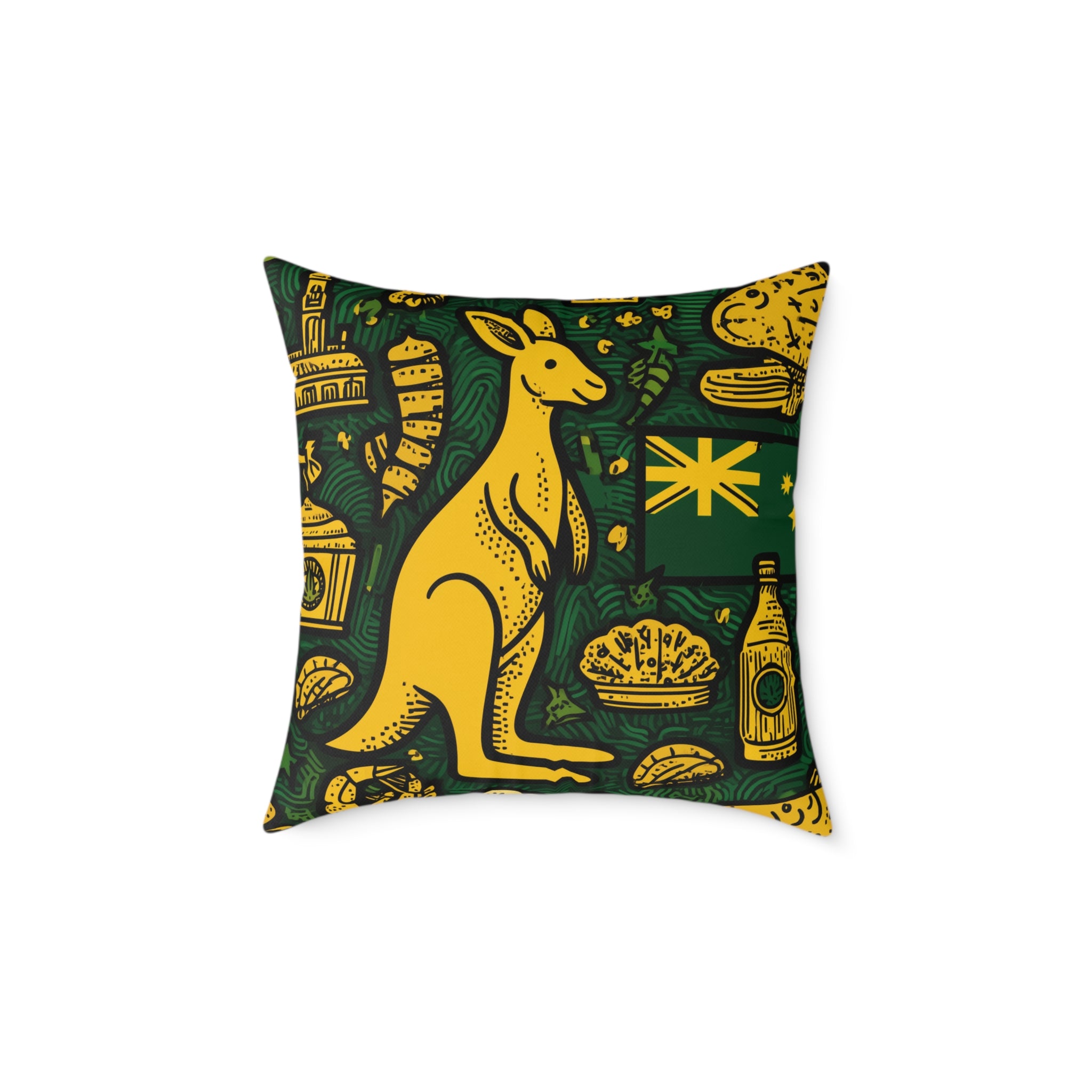 Aussie Themed Decorative Pillow, Home Decor, Couch Cushion, Gift for Australian Lovers, Unique and Fun Room Accent