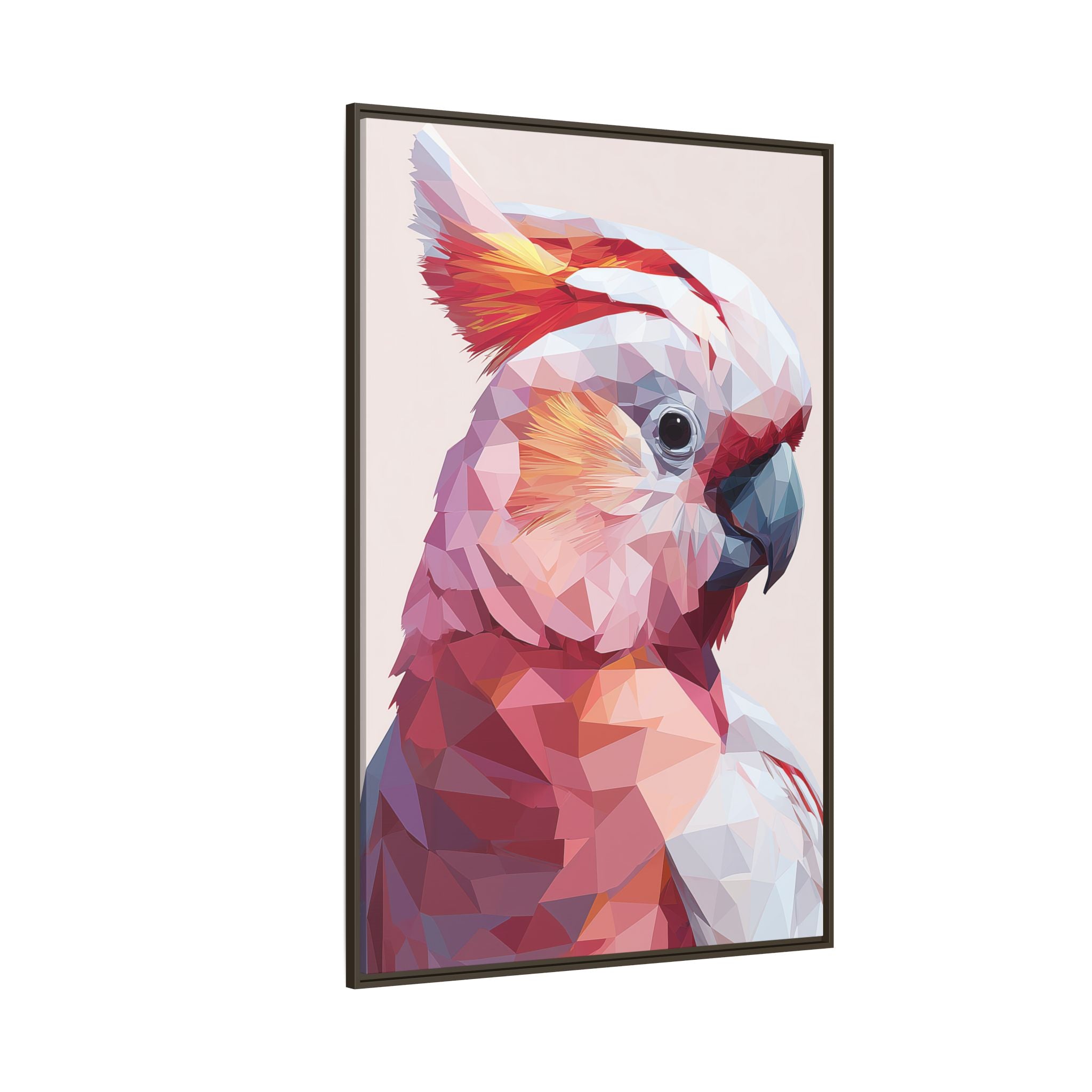 Geometric Cockatoo Portrait: Low-Poly Bird Art, Vibrant Abstract Illustration   |    Custom Orders Available