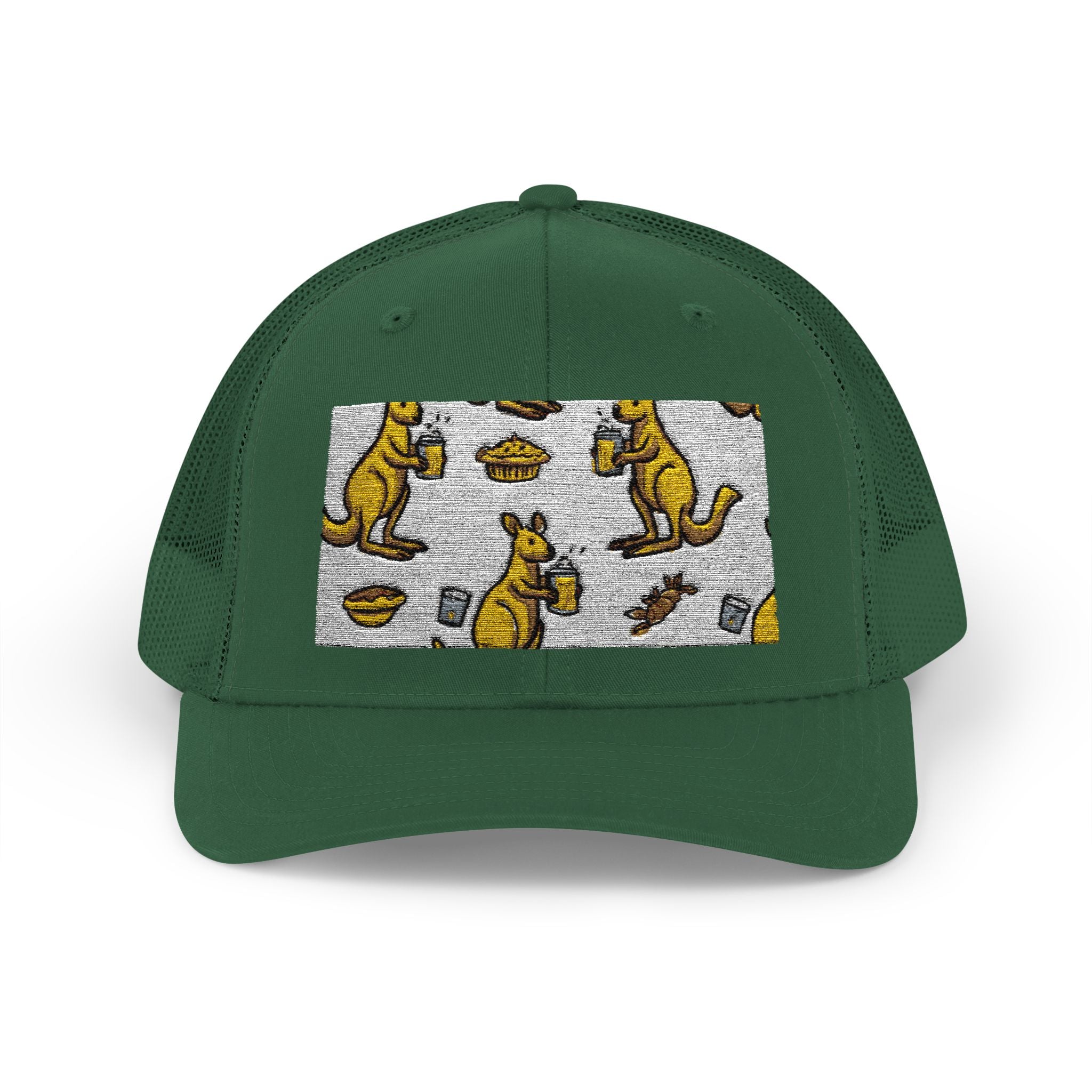 Kangaroo Pattern Snapback Cap, Fun Trucker Hat, Casual Summer Accessory, Gift for Animal Lovers, Unique Outdoor Wear