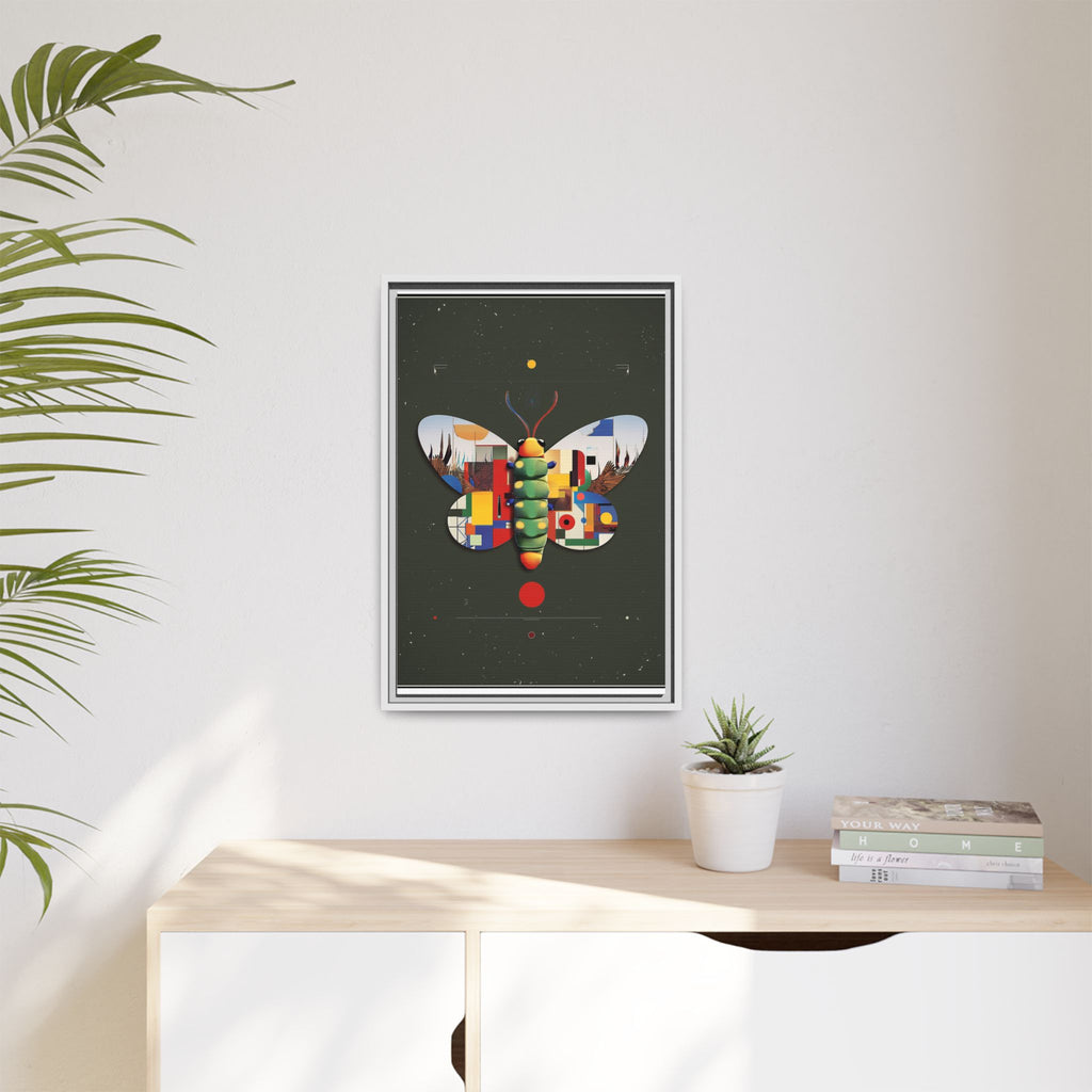 Geometric Butterfly Framed Print : Digital Cubist Interpretation, Modernist Entomological Design   |  Personalized & Custom Orders Available