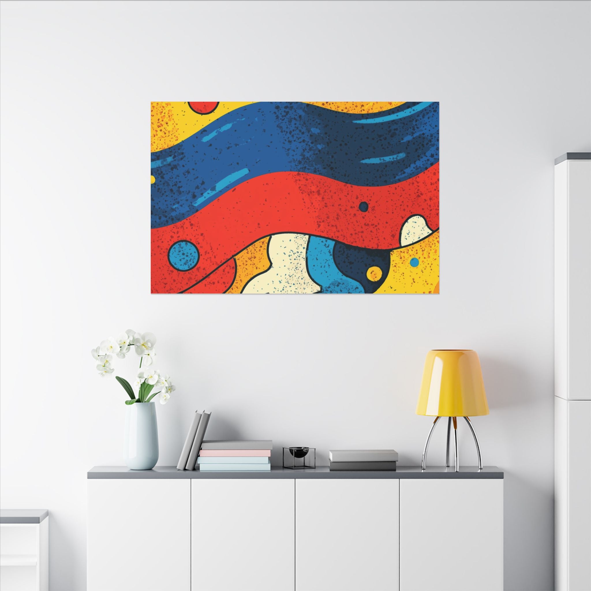 Fluid Dynamics: Retro Abstract Shapes, Mid-Century Modern Motion, Geometric Color Waves   |   Custom Orders Accepted