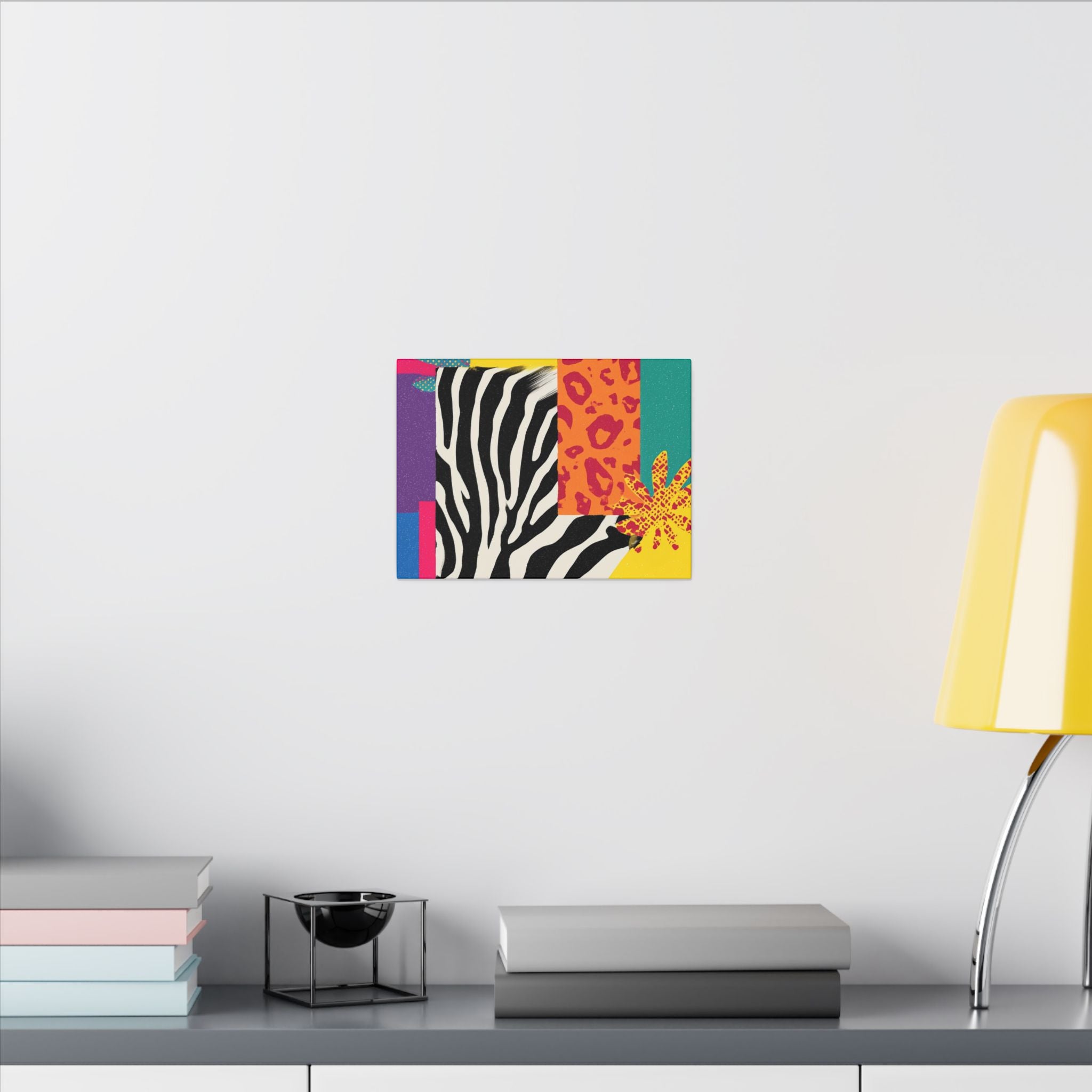 Pop Geometry: Zebra Leopard Fusion, Geometric Color Block, Modern Abstract Design   |   Custom Orders Accepted