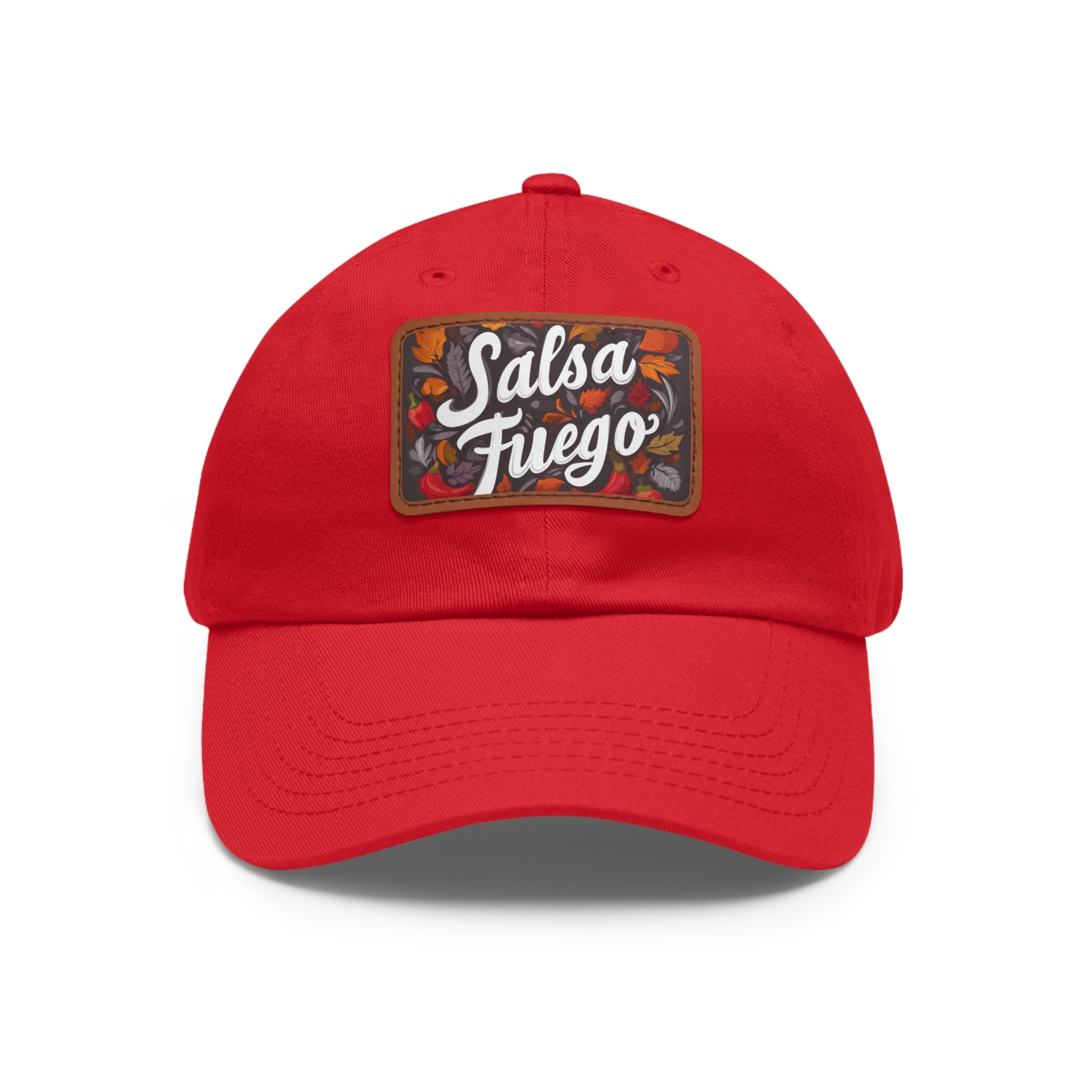 Salsa Fuego Floral Dad Hat with Leather Patch (Rectangle)