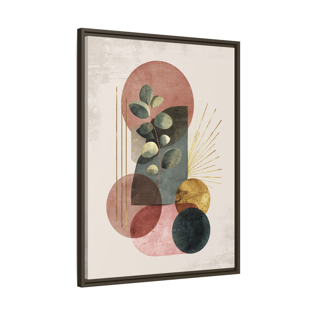 Botanical Geometric Symphony: Eucalyptus Harmony, Metallic Intersections, Modern Earth Tones   |   Custom Orders Accepted