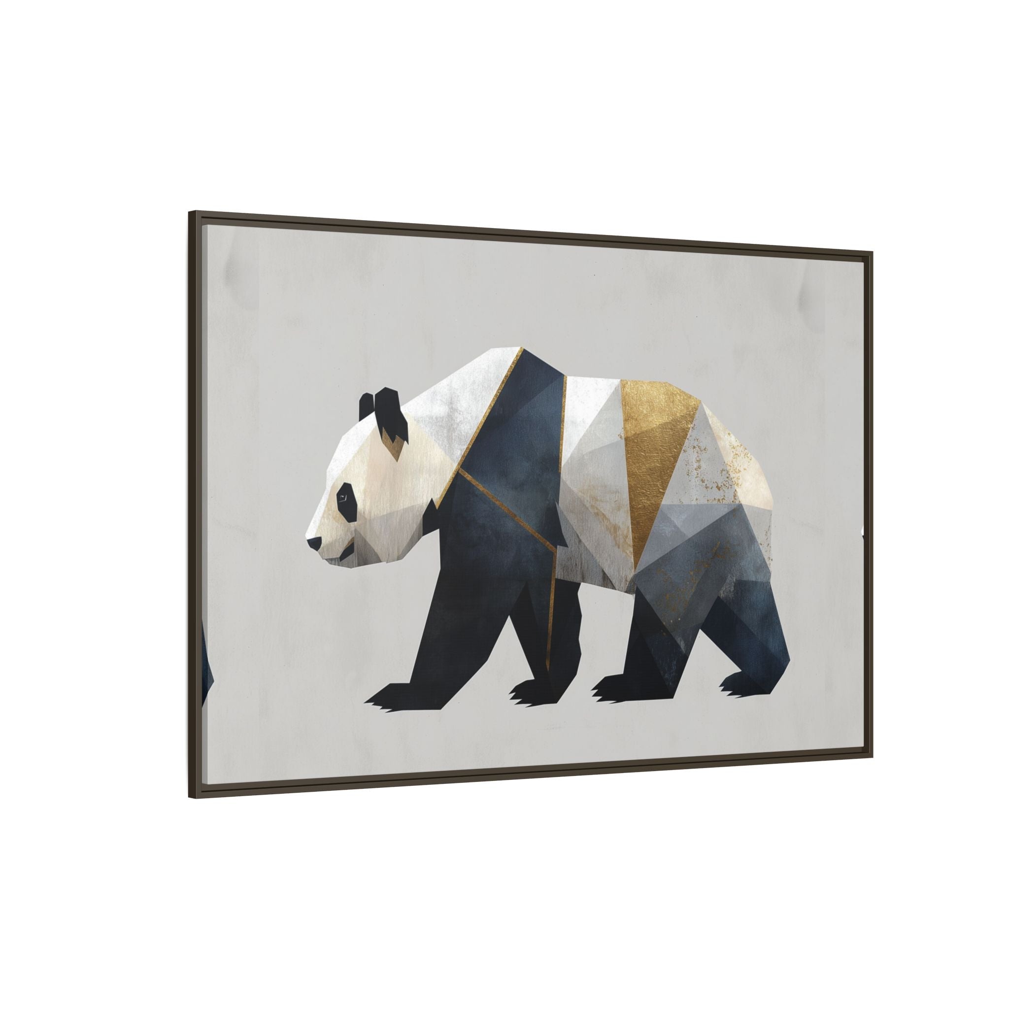 Geometric Panda: Cubist Animal Portrait, Modern Minimalist Art Style   |  Personalized & Custom Orders Available