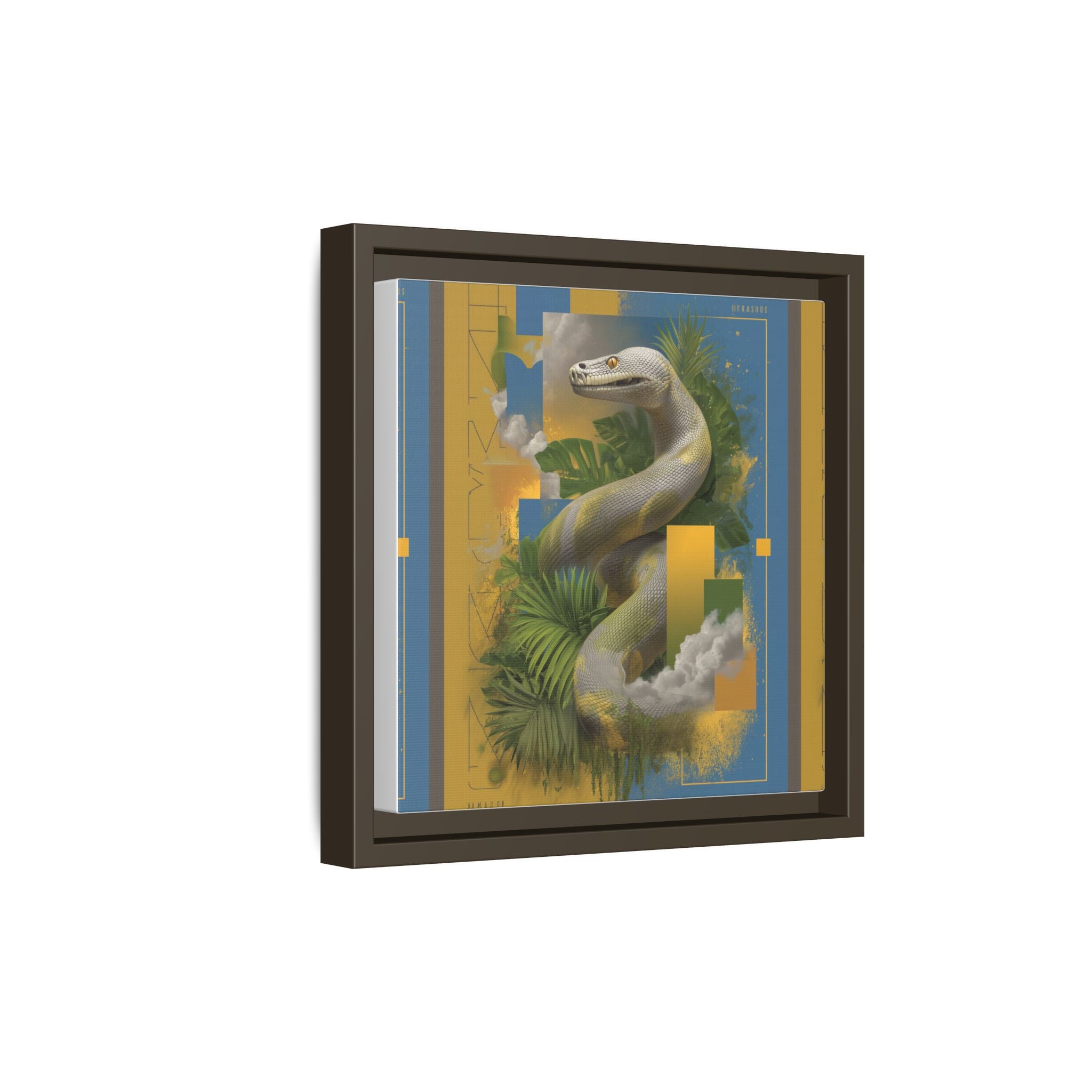 Serpent of Surreal Geometries: Tropical Hyperrealism, Digital Snake Illustration   |    Custom Orders Available