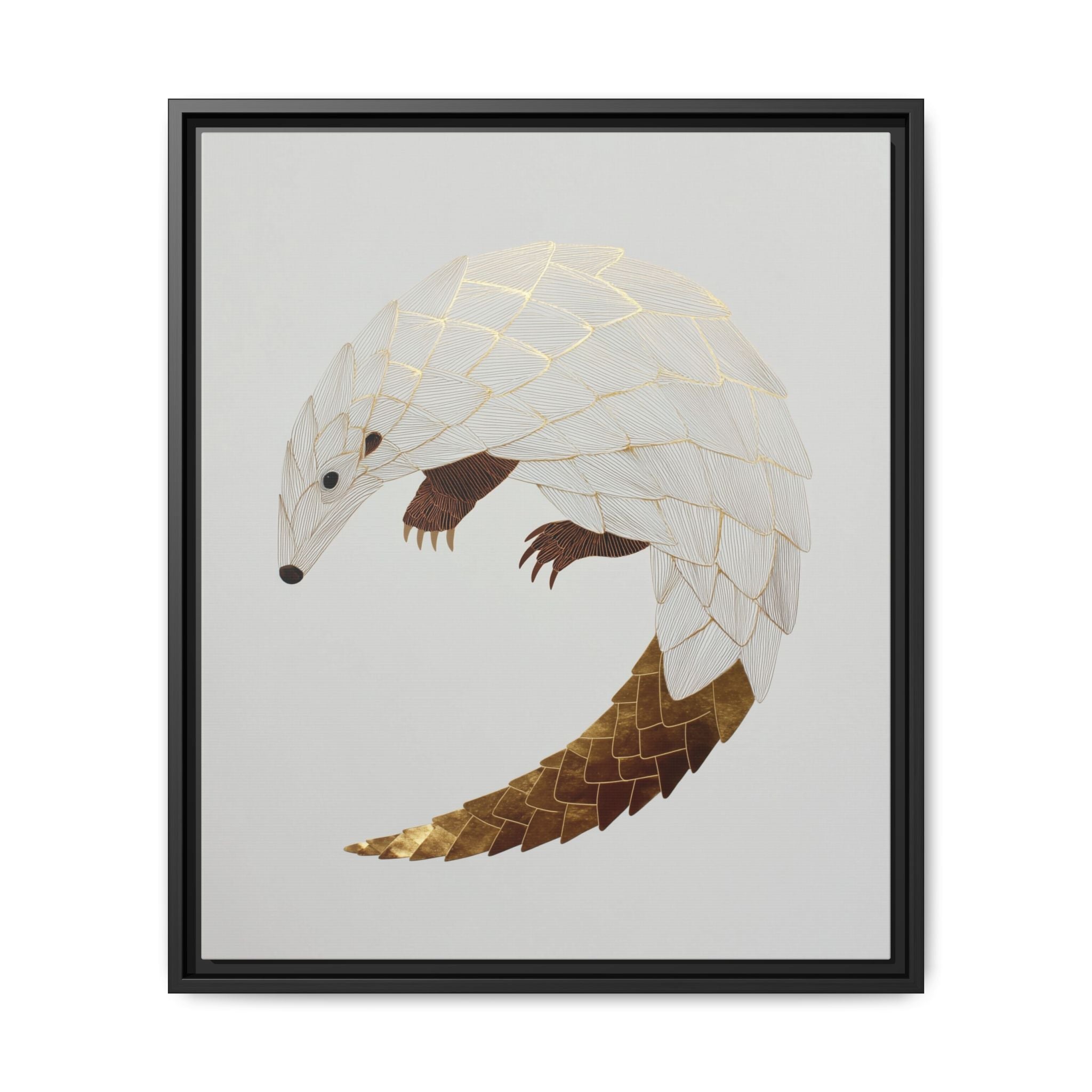 Geometric Hedgehog: Minimalist Wildlife Illustration, Layered Metallic Geometric Art   |    Custom Orders Available