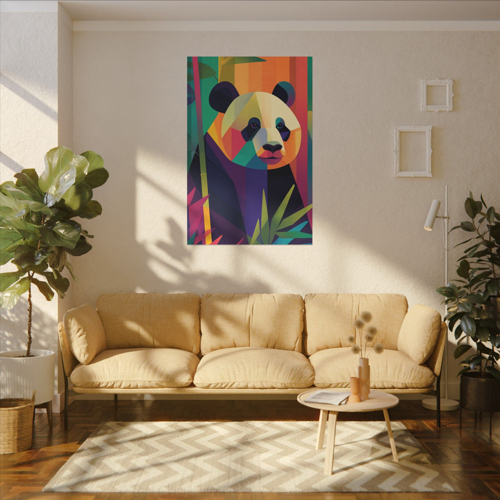 Geometric Panda: Cubist Wildlife, Colorful Fragmentation, Modern Digital Art   |  Personalized & Custom Orders Available