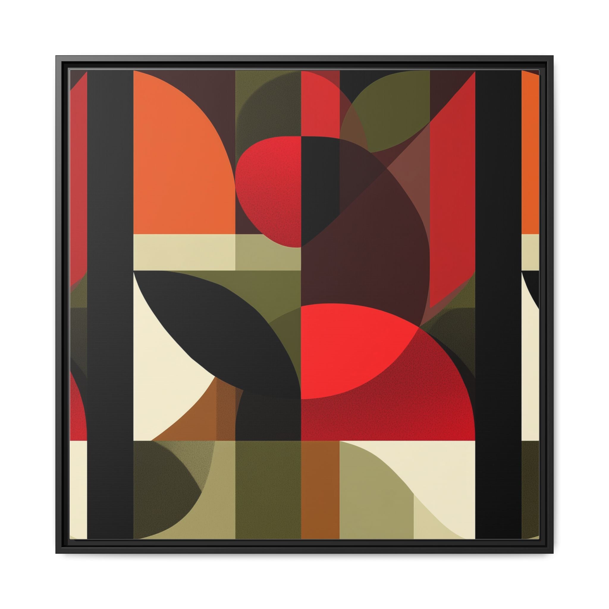 Geometric Fusion: Modern Abstract Composition, Cubist Color Blocks, Architectural Form Harmony   |   Custom Orders Accepted