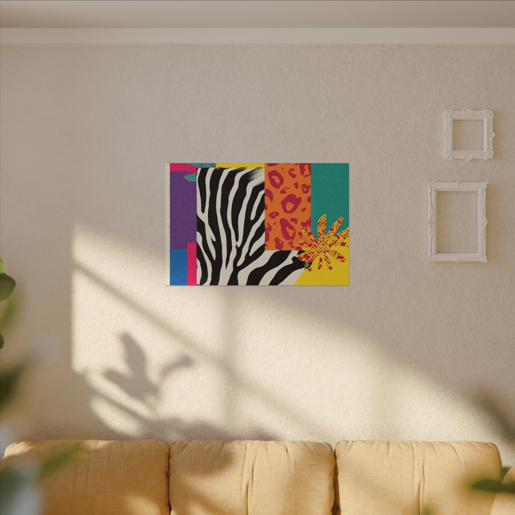 Pop Geometry: Zebra Leopard Fusion, Geometric Color Block, Modern Abstract Design   |   Custom Orders Accepted