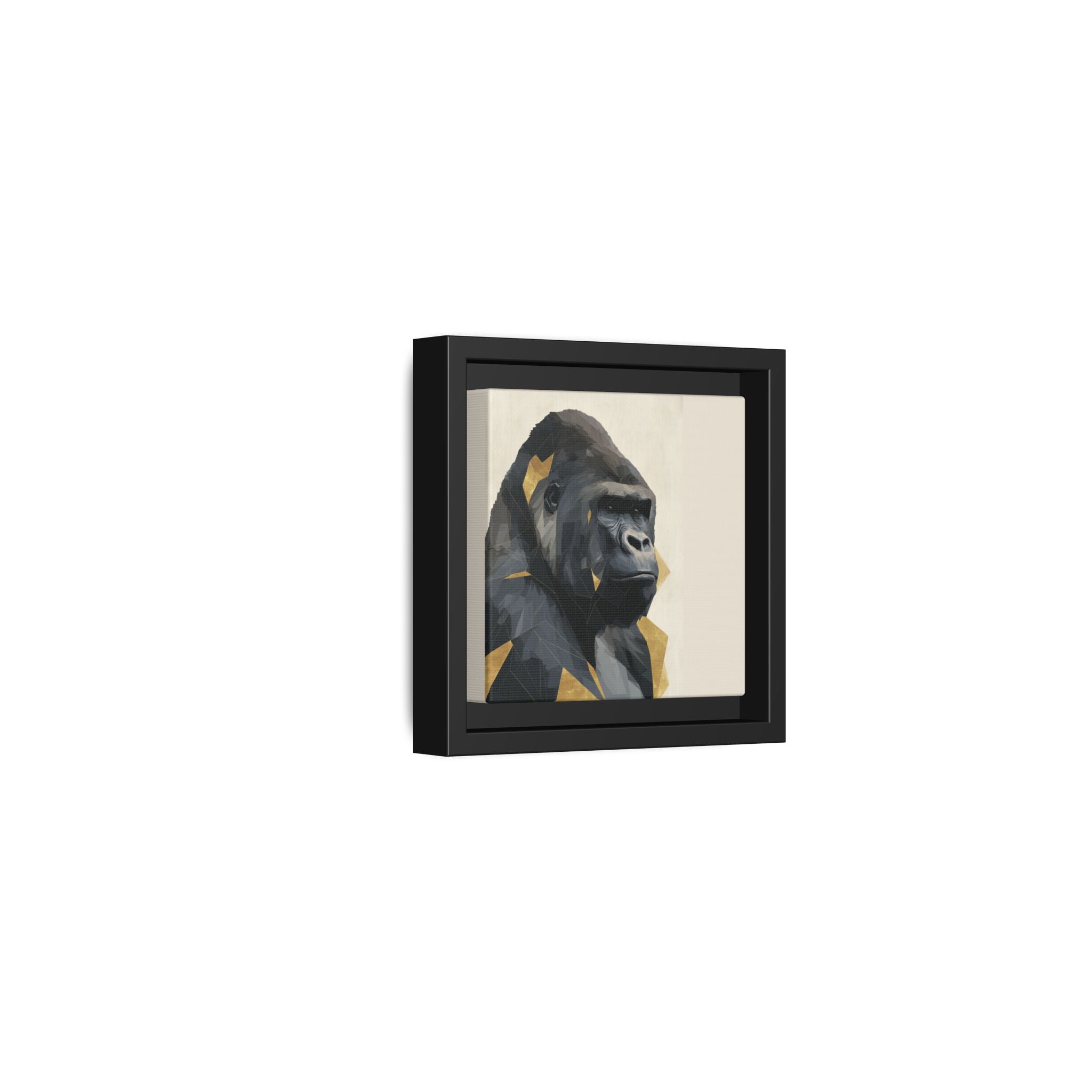 Primal Geometry: Polygonal Gorilla Portrait, Modern Metallic Wildlife Art   |  Personalized & Custom Orders Available
