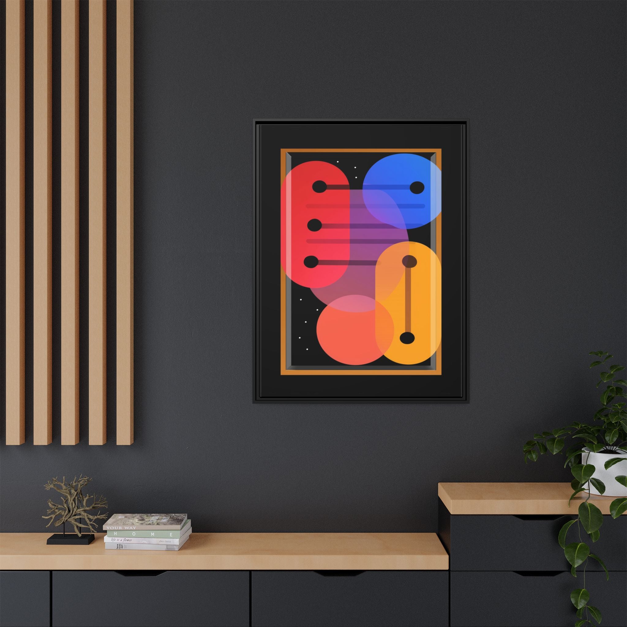 Celestial Geometry: Organic Shapes in Motion, Digital Abstract Composition, Vibrant Color Intersections   |   Custom Orders Accepted