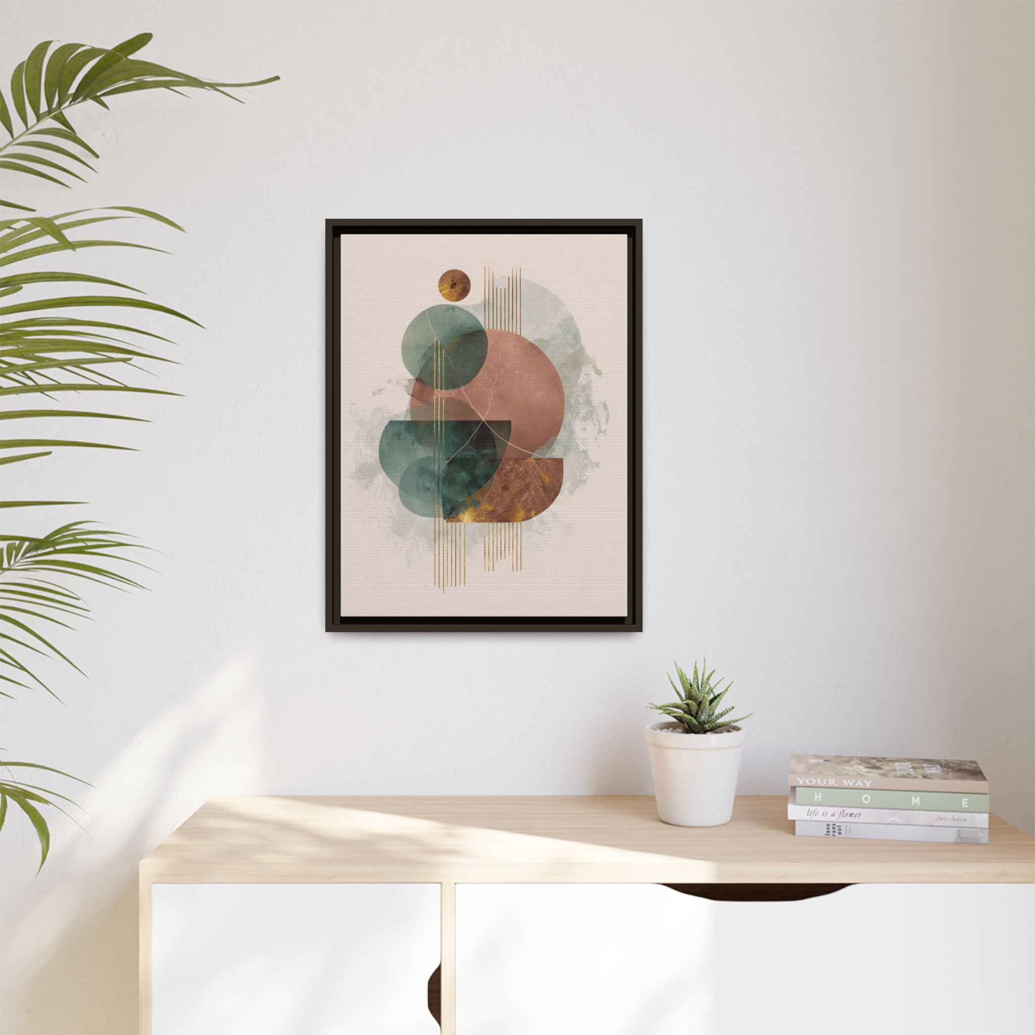 Translucent Geometries: Abstract Circles, Mid-Century Minimalism, Watercolor Layers   |   Custom Orders Accepted