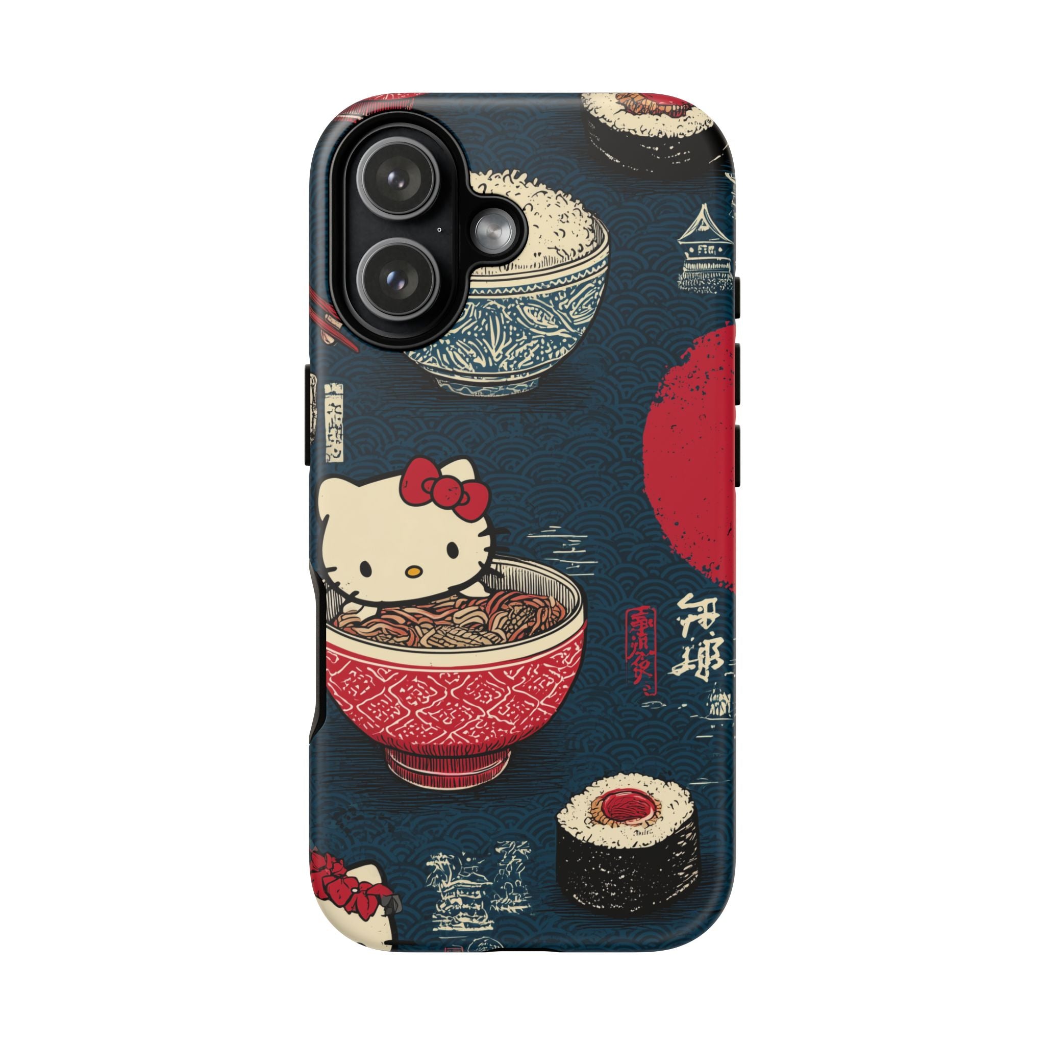 Japanese Kitty Sushi Vibrant Phone Case - Tough Case | Funky, Colorful, Unique Design for Gift, Accessory, Protection, Trendy