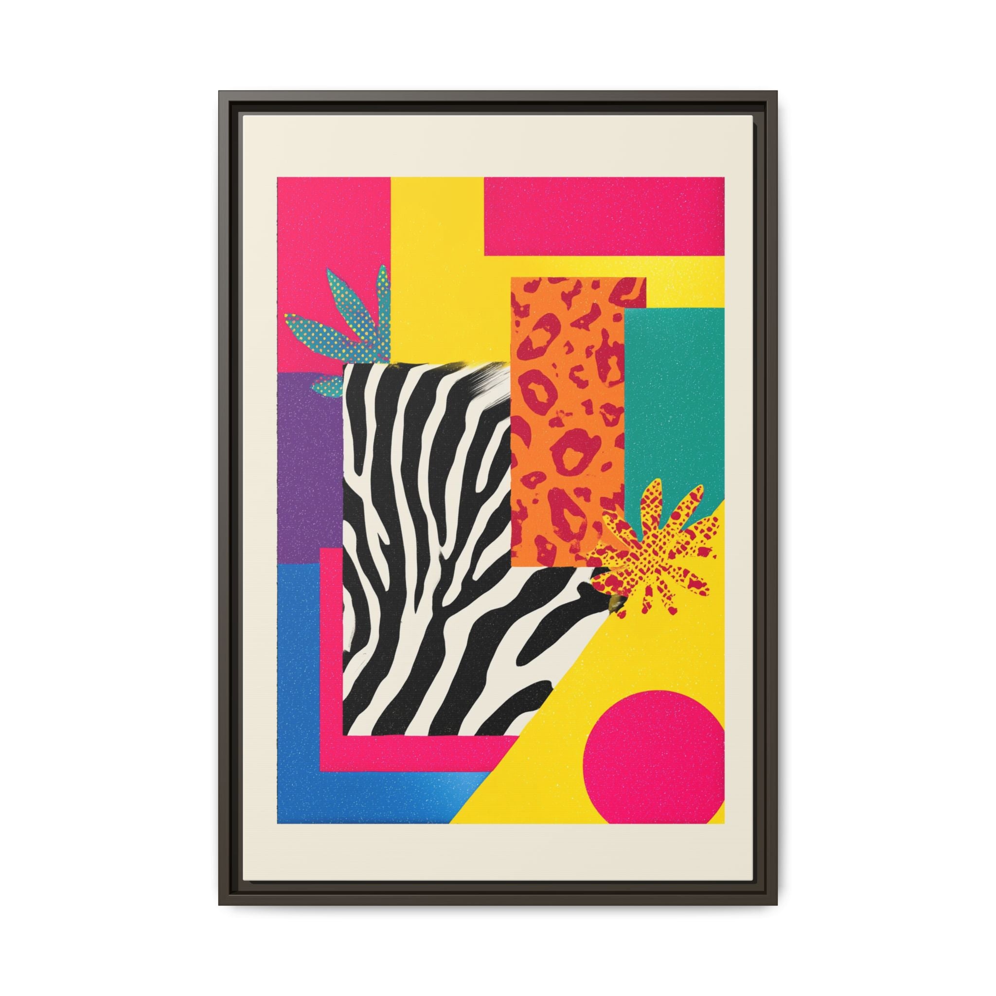 Zebra Stripes & Leopard Spots: 80s Pop Art Design, Memphis Style Graphic, Geometric Color Block Pattern   |   Custom Orders Accepted