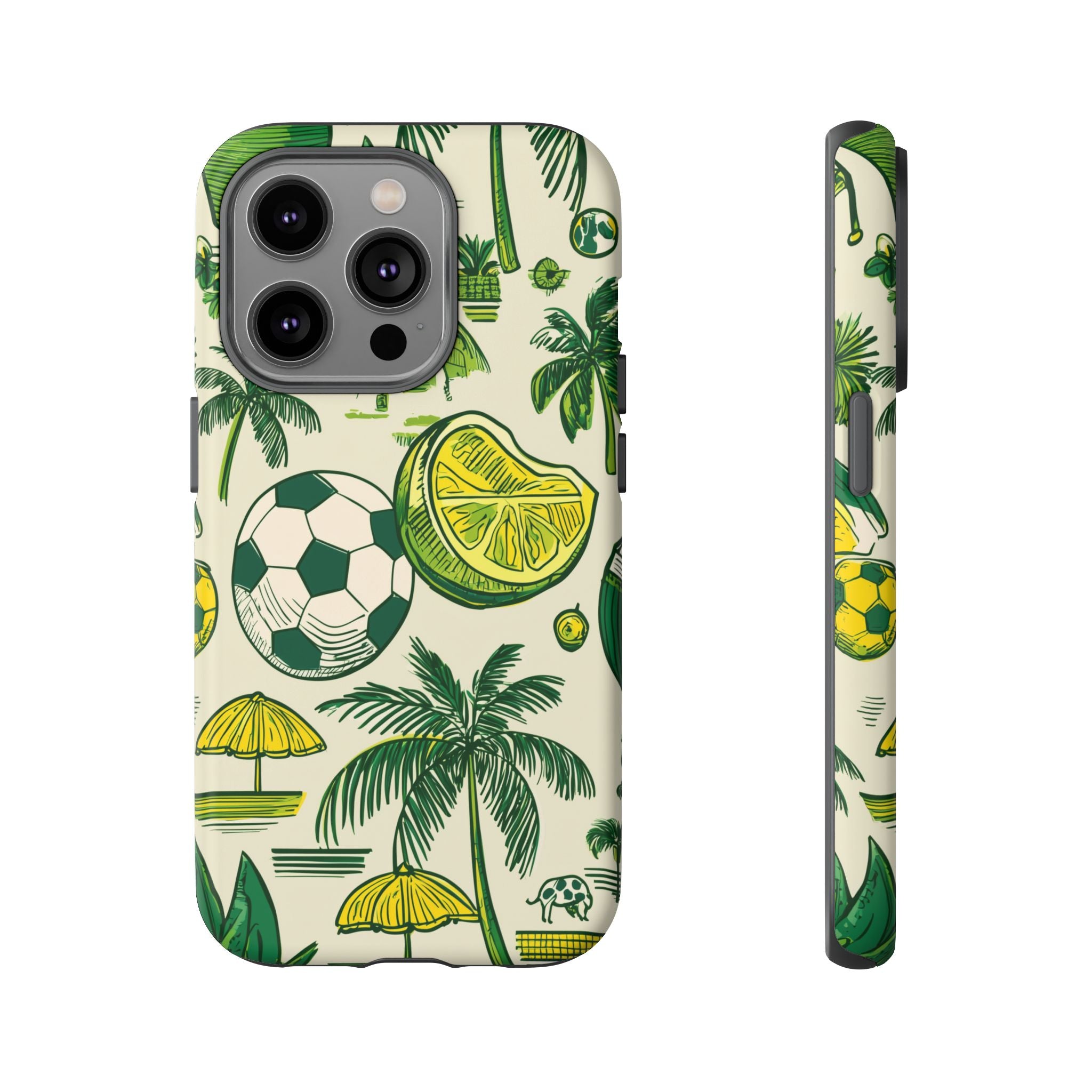 Summer Tough Cases: Sporty Tropical Phone Case, Fun Beach Vibe Phone Accessory, Summer Travel Gift, Colorful Phone Cover, Casual Style Tech