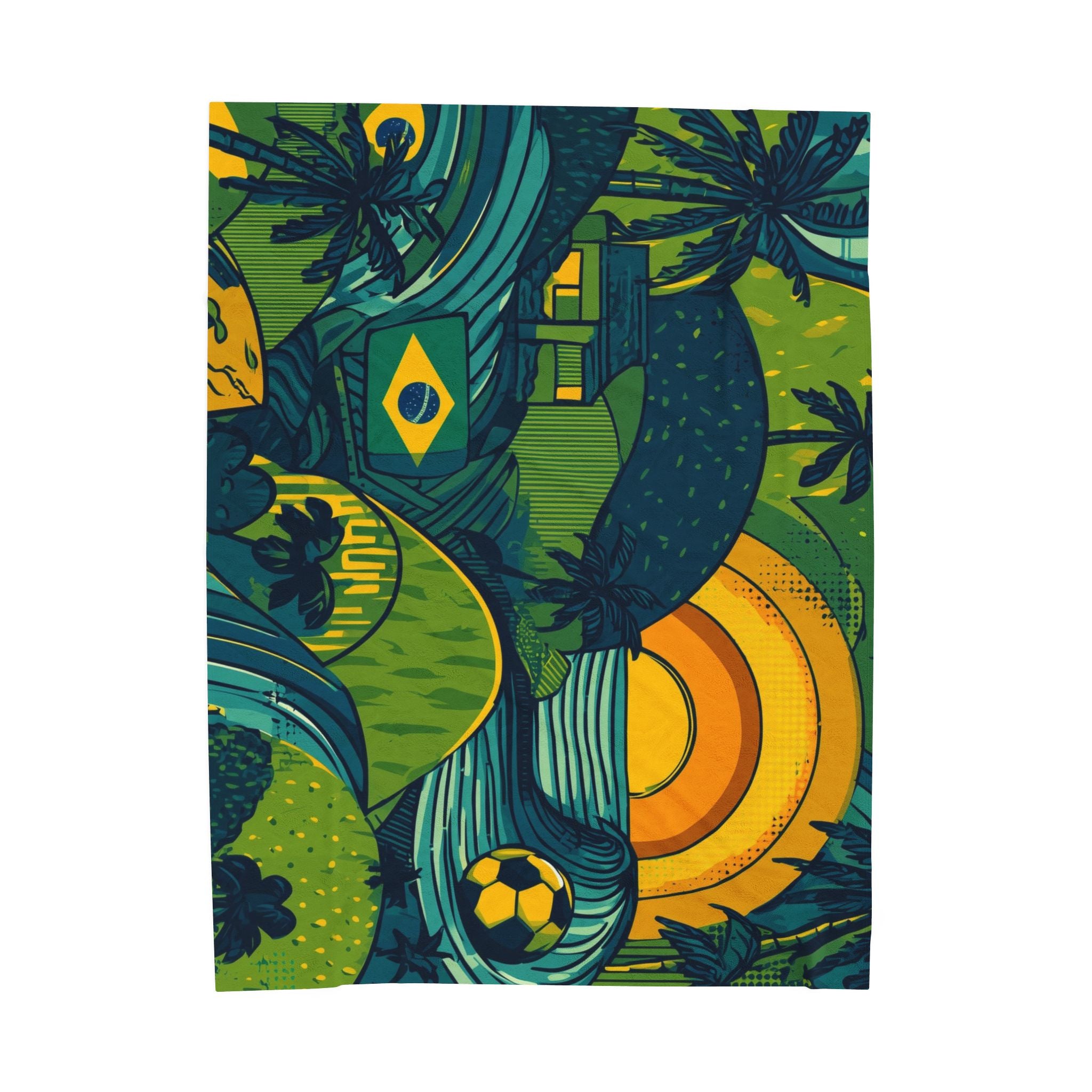 Brazil in Layers: Cultural Mosaic, Graphic Landscape Illustration   |   Custom Orders Accepted
