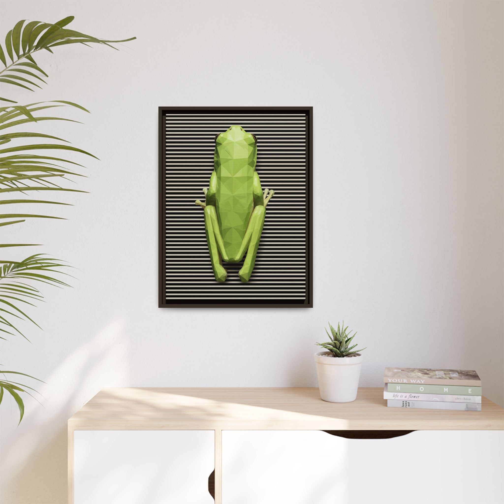 Geometric Frog: Low-Poly Digital Wildlife, Minimalist Angular Design   |    Custom Orders Available