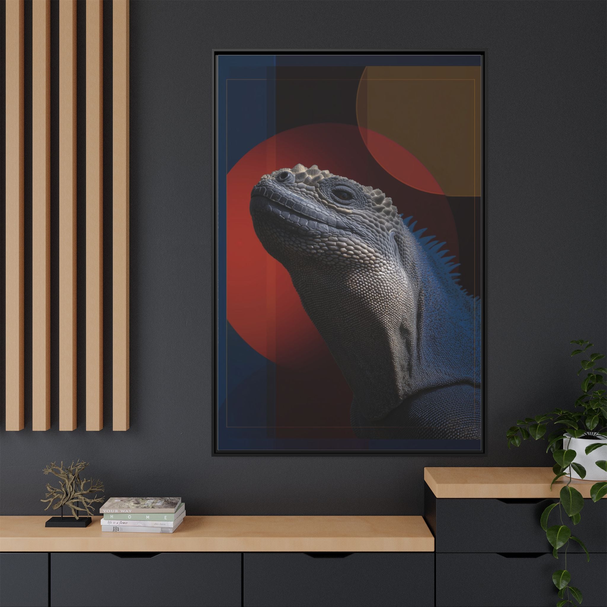 Scales of Antiquity: Prehistoric Reptilian Portrait, Abstract Geometric Composition   |    Custom Orders Available