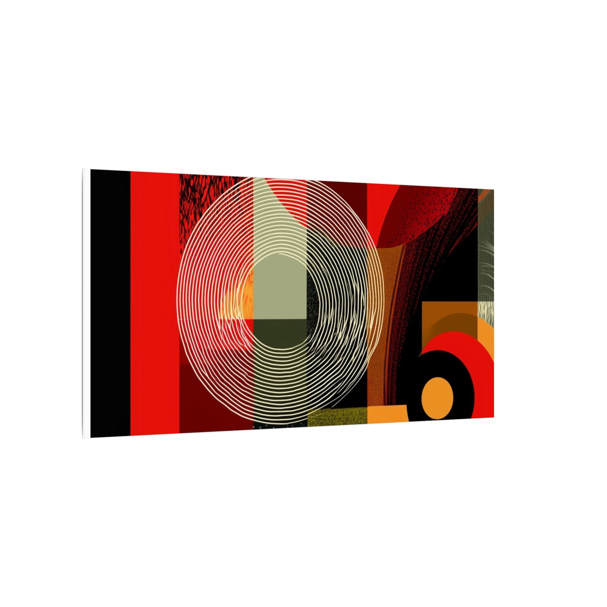 Geometric Convergence: Mid-Century Modern Abstract, Constructivist Design Principles, Bold Chromatic Composition   |   Custom Orders