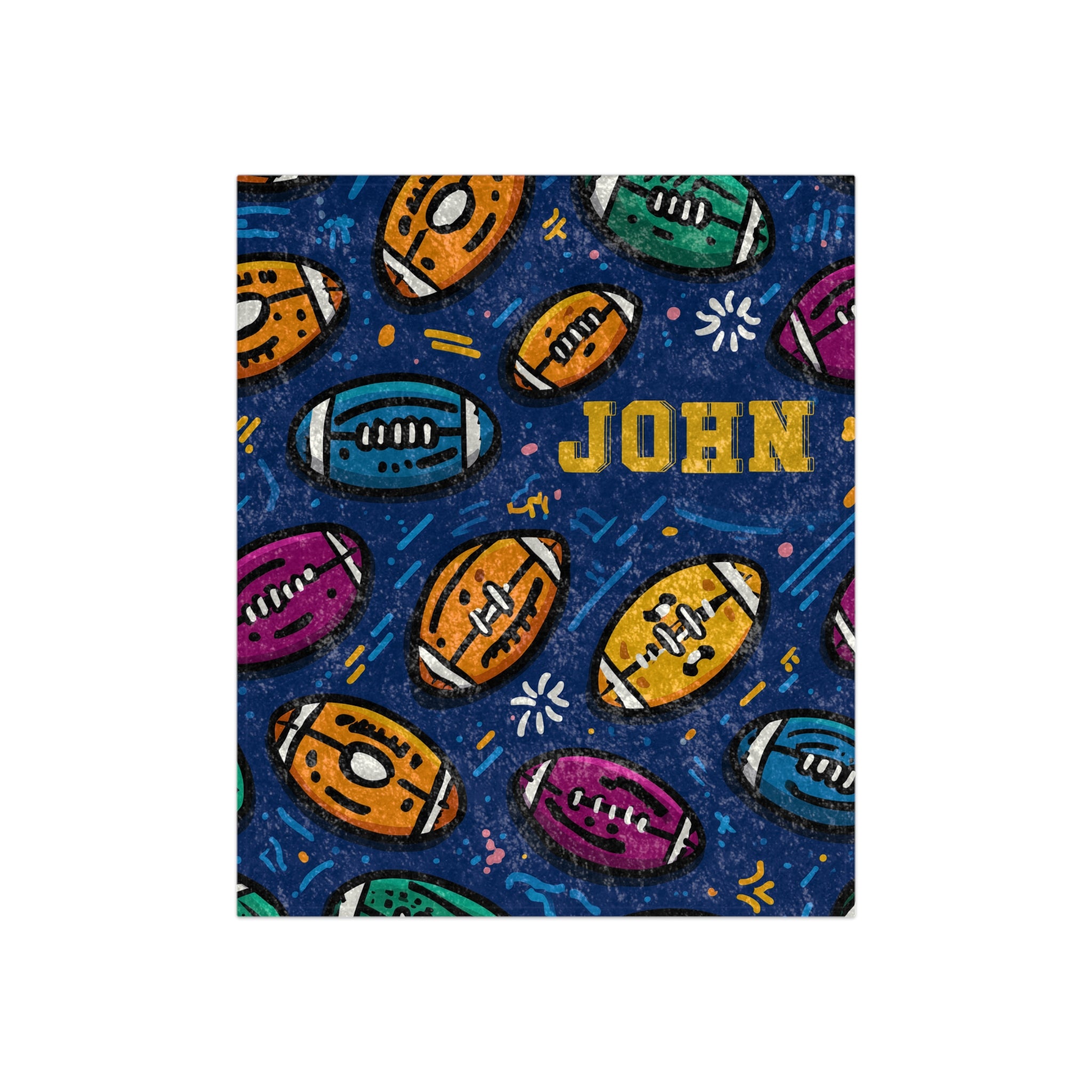 Personalized Football AFL Velvet Blanket, Cozy Throw for Sports Lovers, Custom Gift for Game Days, Birthday Present, Christmas Present