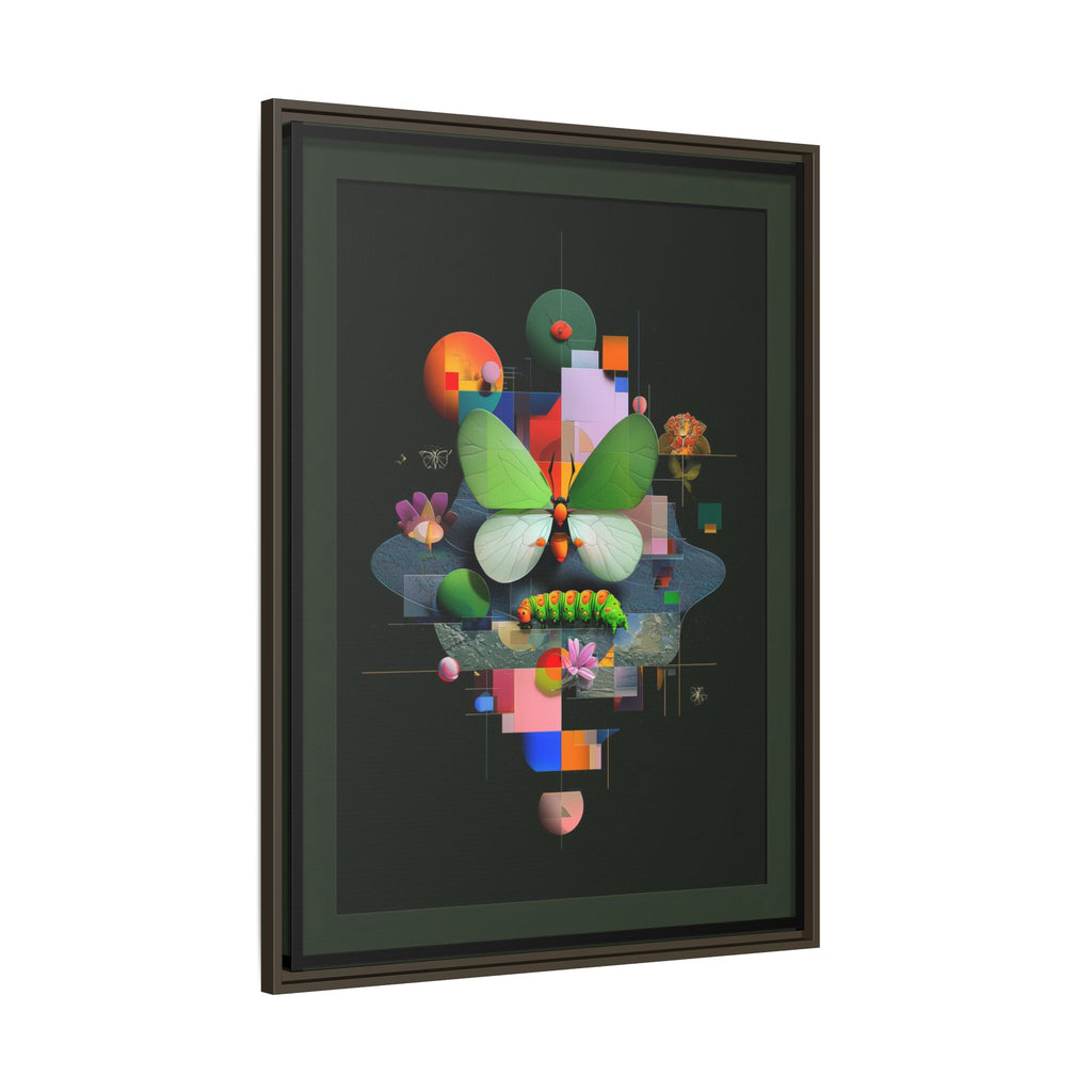 Metamorphosis Geometry Framed Print : Digital Nature Synthesis, Butterfly Abstraction   |  Personalized & Custom Orders Available