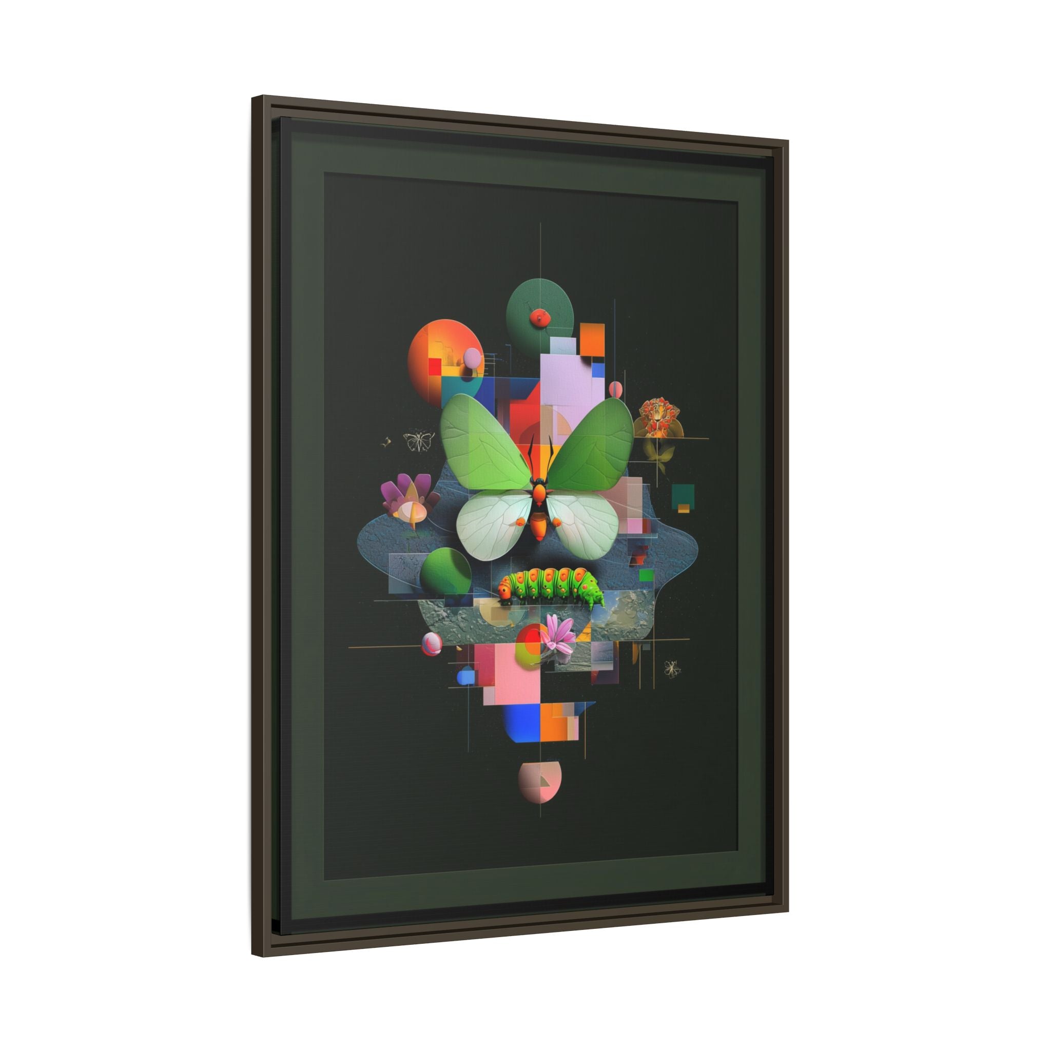 Metamorphosis Geometry Framed Print : Digital Nature Synthesis, Butterfly Abstraction   |  Personalized & Custom Orders Available