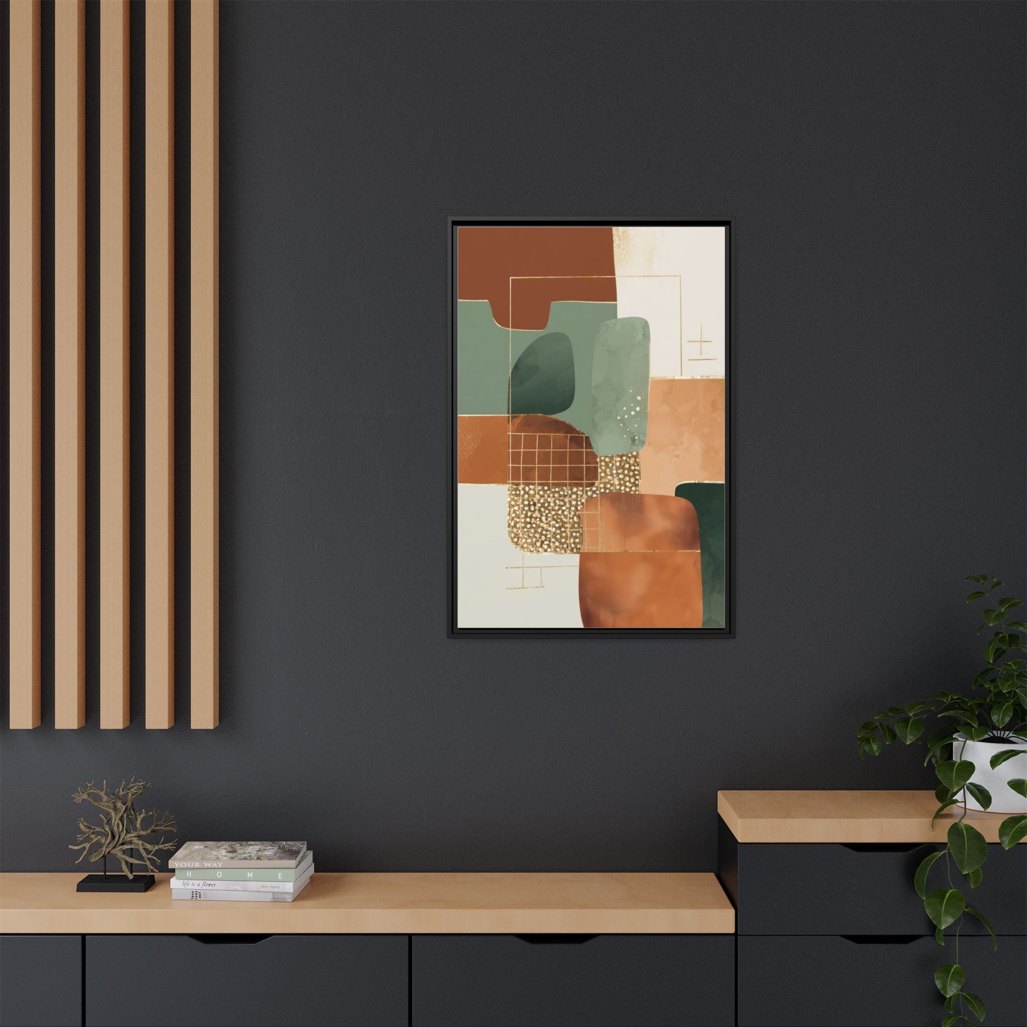 Geometric Harmony: Abstract Minimalist Art, Mid-Century Modern Design, Organic Shapes Composition   |   Custom Orders Accepted